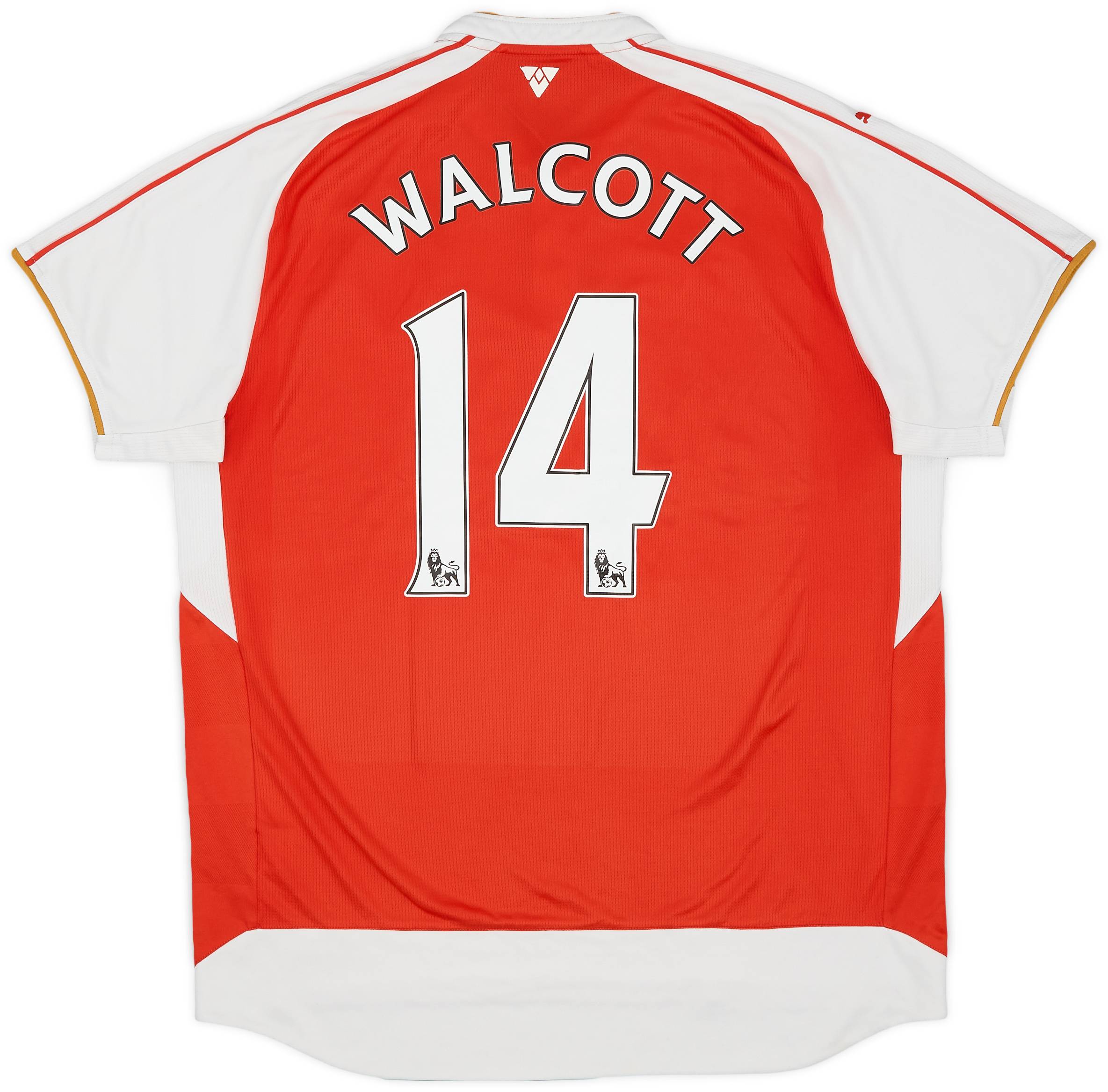 2015-16 Arsenal Home Shirt Walcott #14 - 7/10 - (XL)