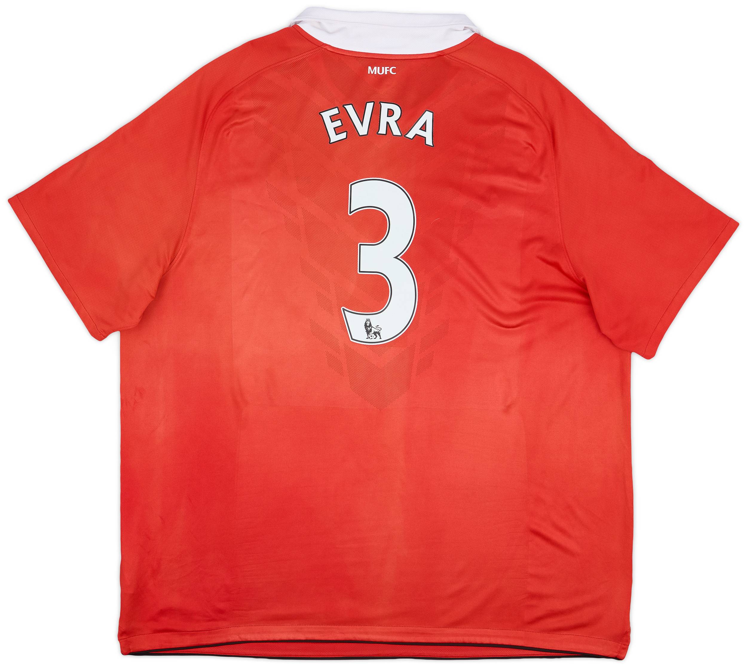 2010-11 Manchester United Home Shirt Evra #3 - 5/10 - (4XL)