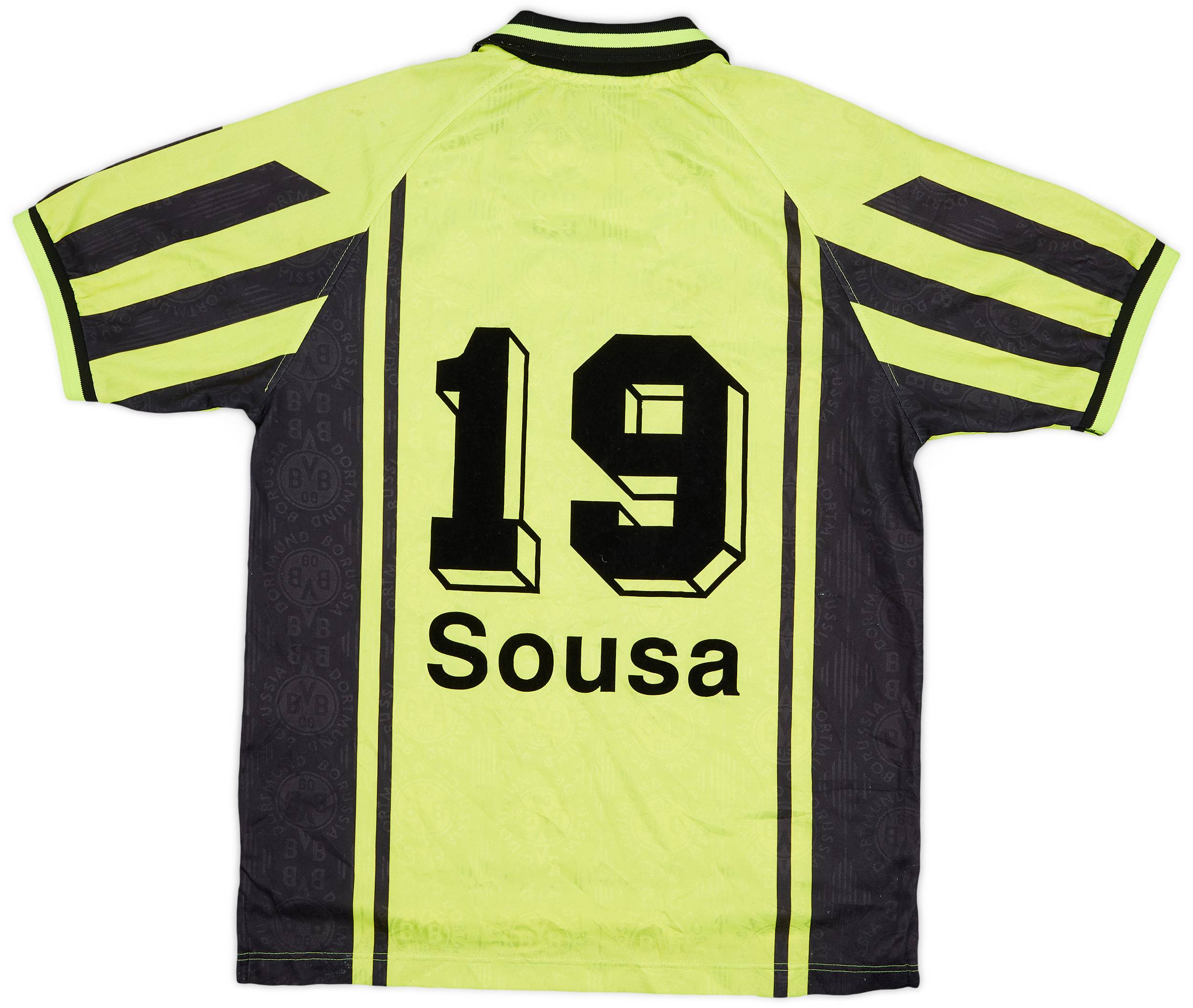 1996-97 Borussia Dortmund Home Shirt Sousa #19 - 7/10 - (XL.Boys)