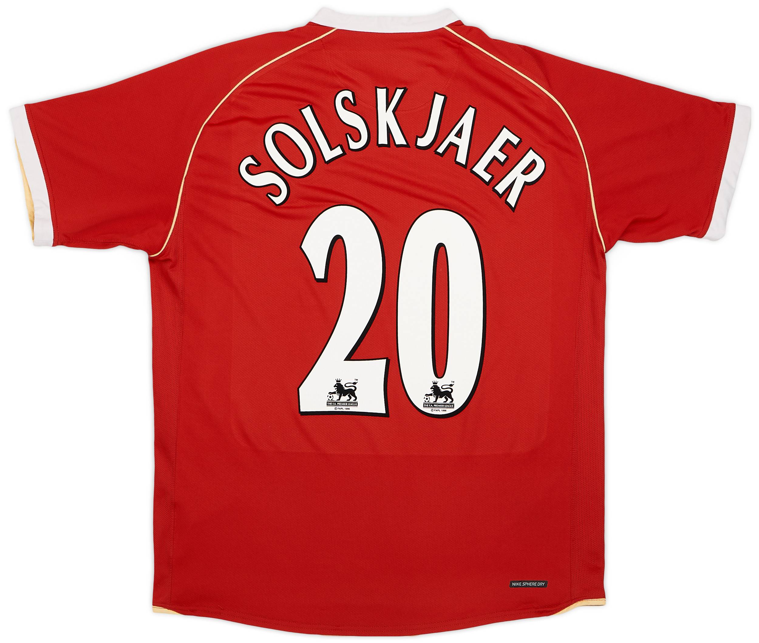 2006-07 Manchester United Home Shirt Solskjaer #20 - 7/10 - (L)