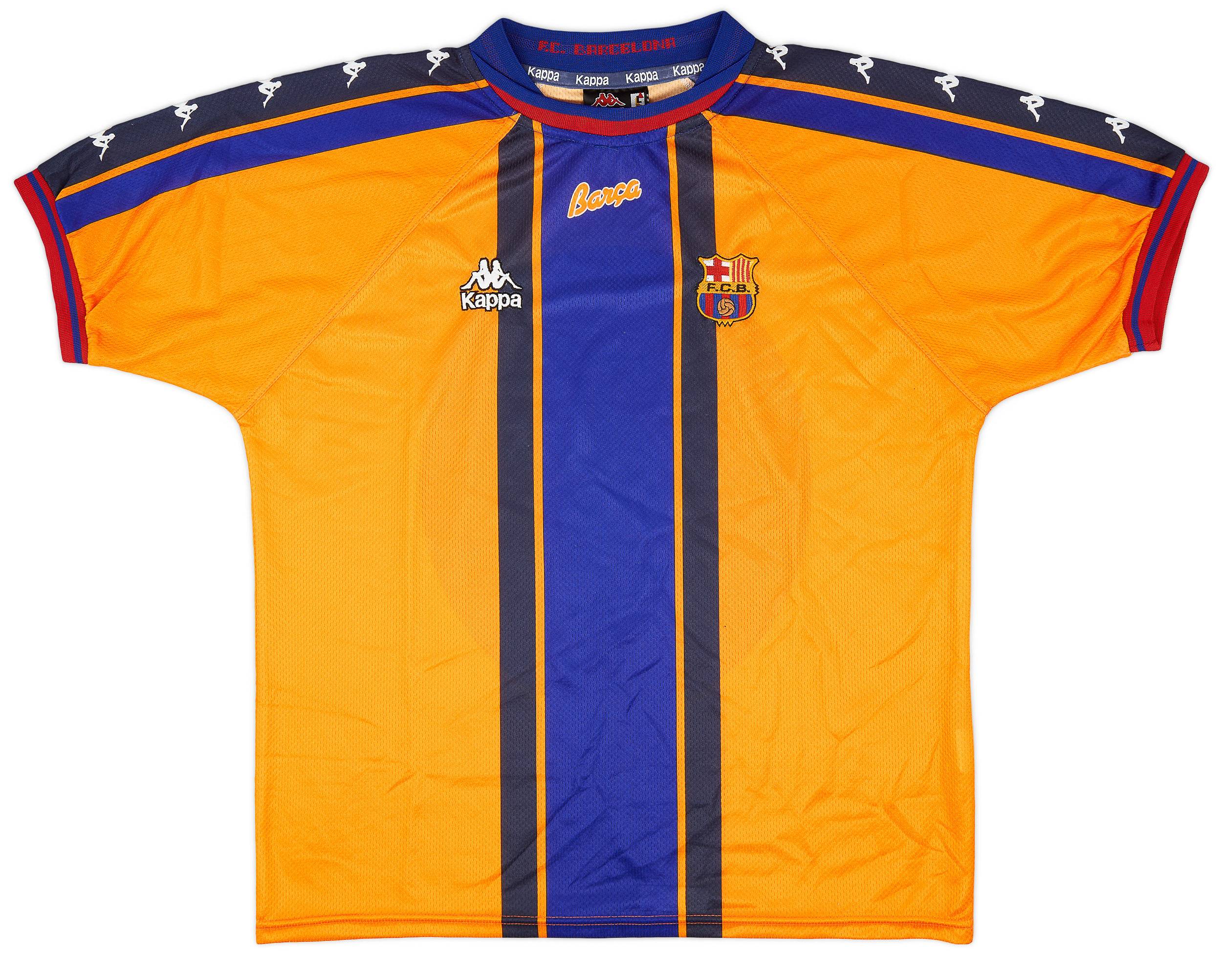 1997 98 Barcelona Away Shirt 9 10 L