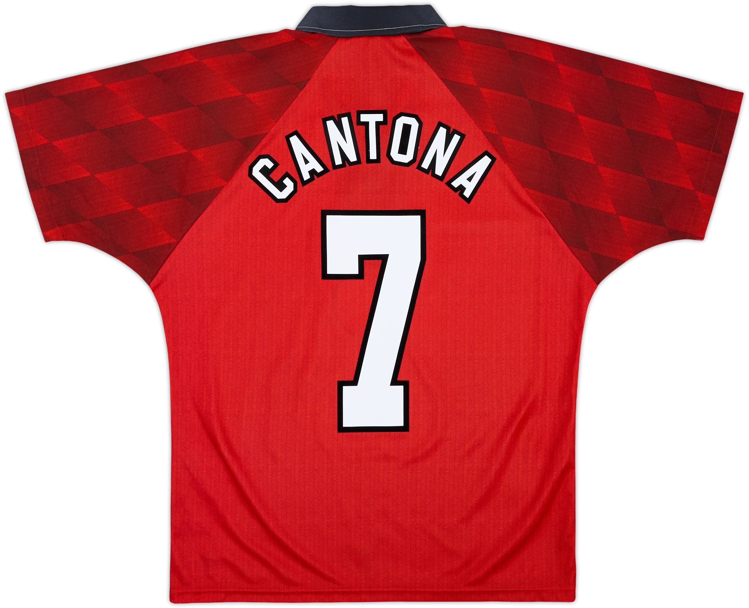 1996-98 Manchester United Home Shirt Cantona #7 - 8/10 - (Y)
