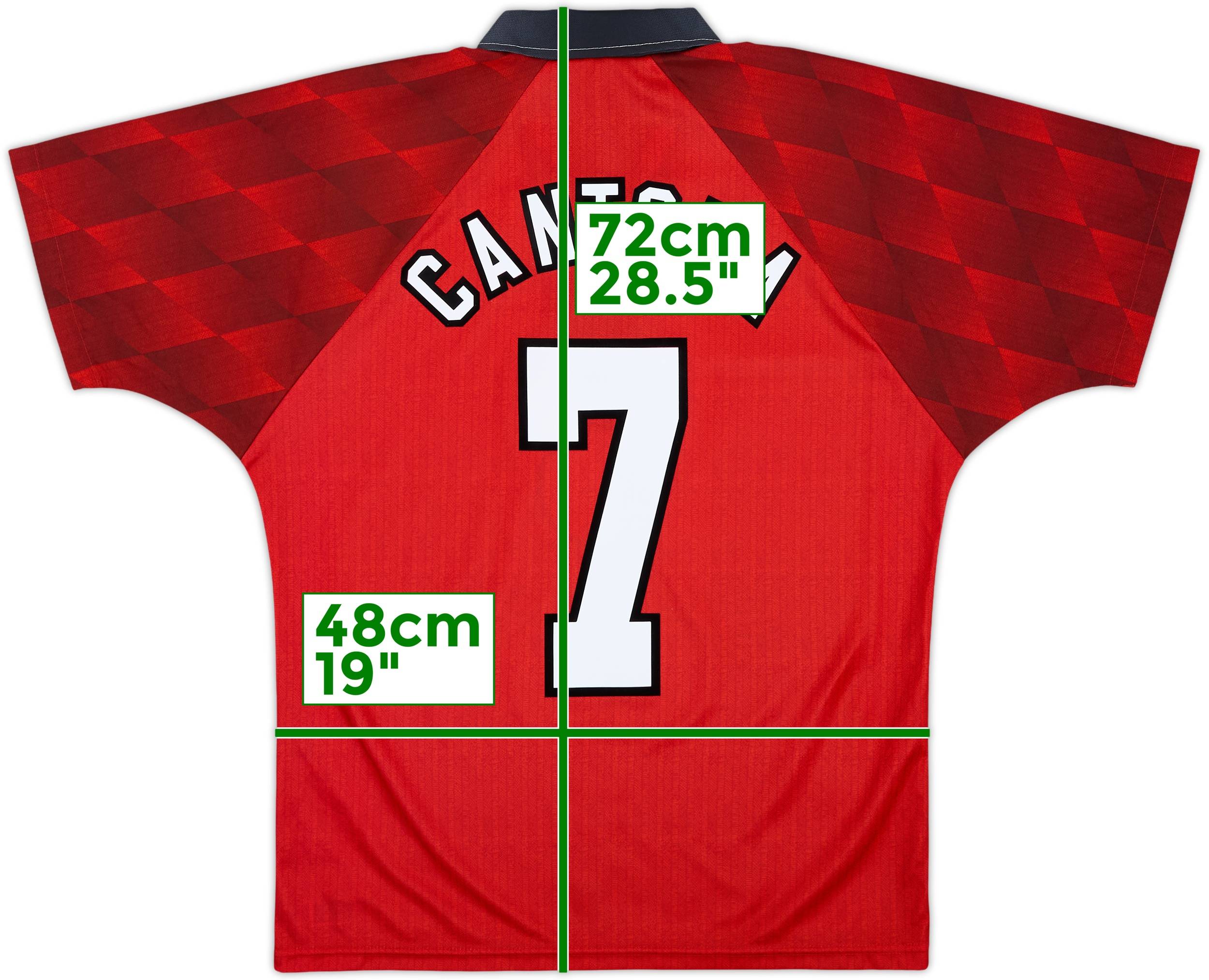 1996-98 Manchester United Home Shirt Cantona #7 - 8/10 - (Y)