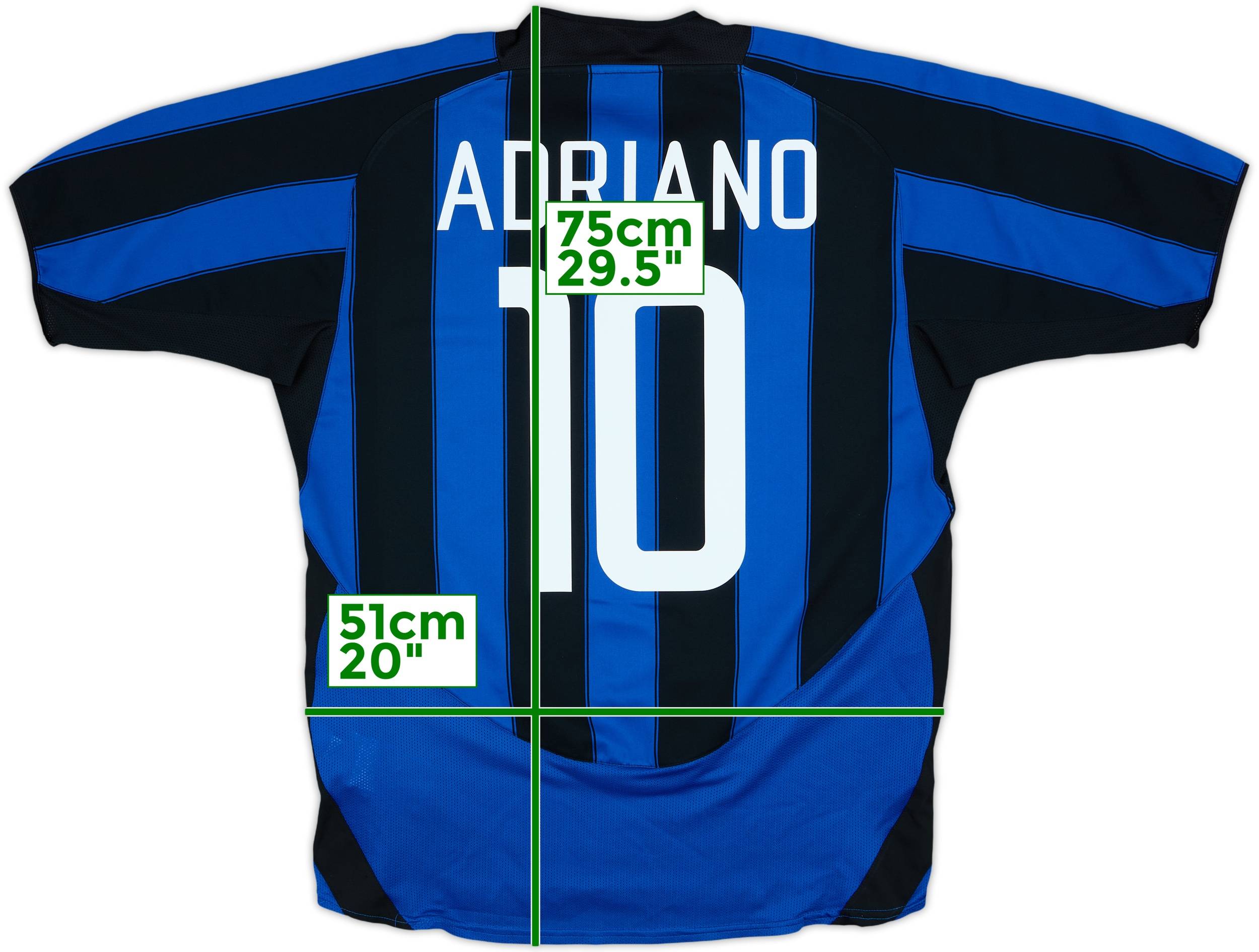 ウェア Inter Milan  2003-2004 #10 Adriano 2003-04 Inter Milan Home Shirt Adriano #10 - 6/10 - (M)