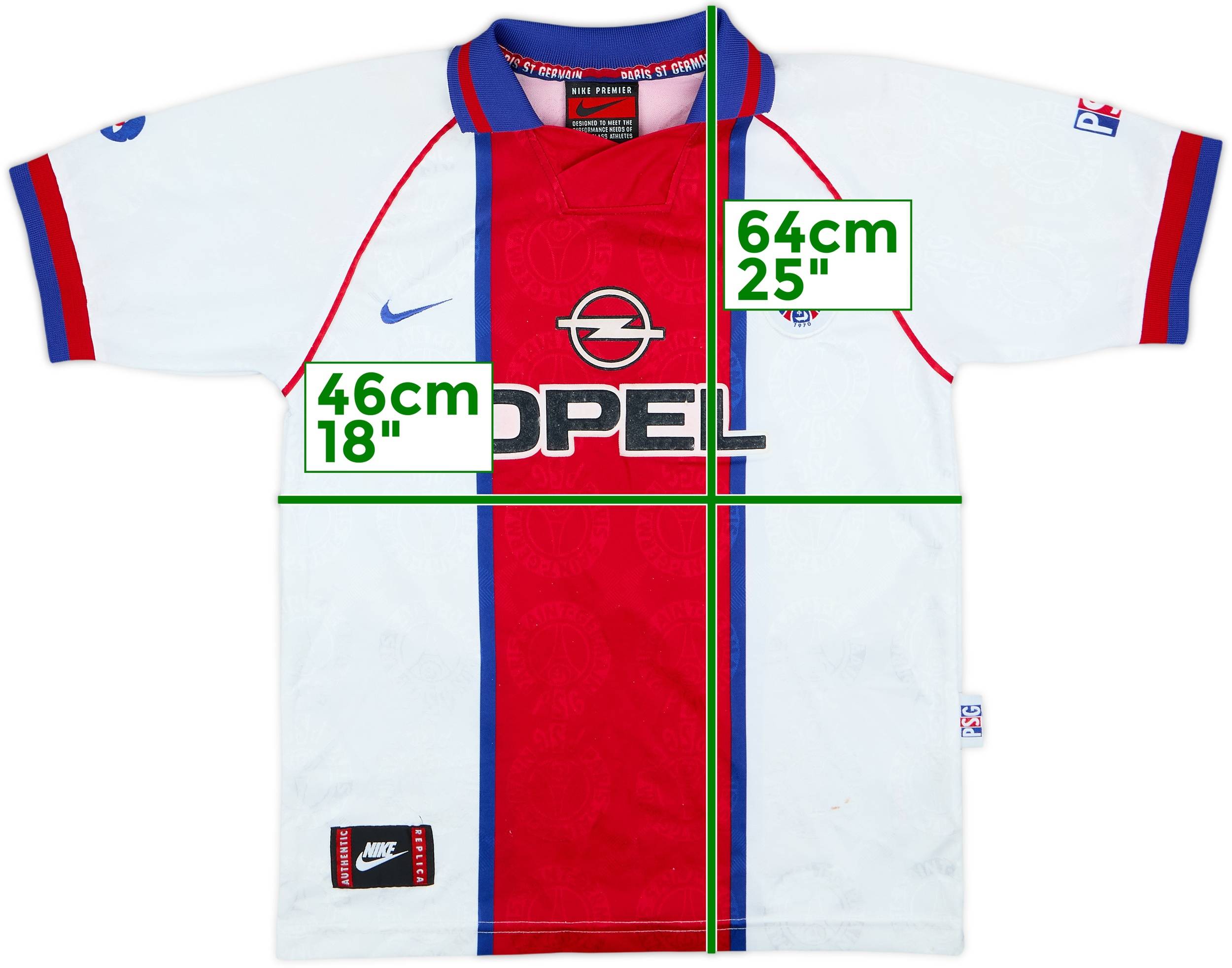 1996-97 Paris Saint-Germain Away Shirt Rai - 7/10 - (L.Boys)