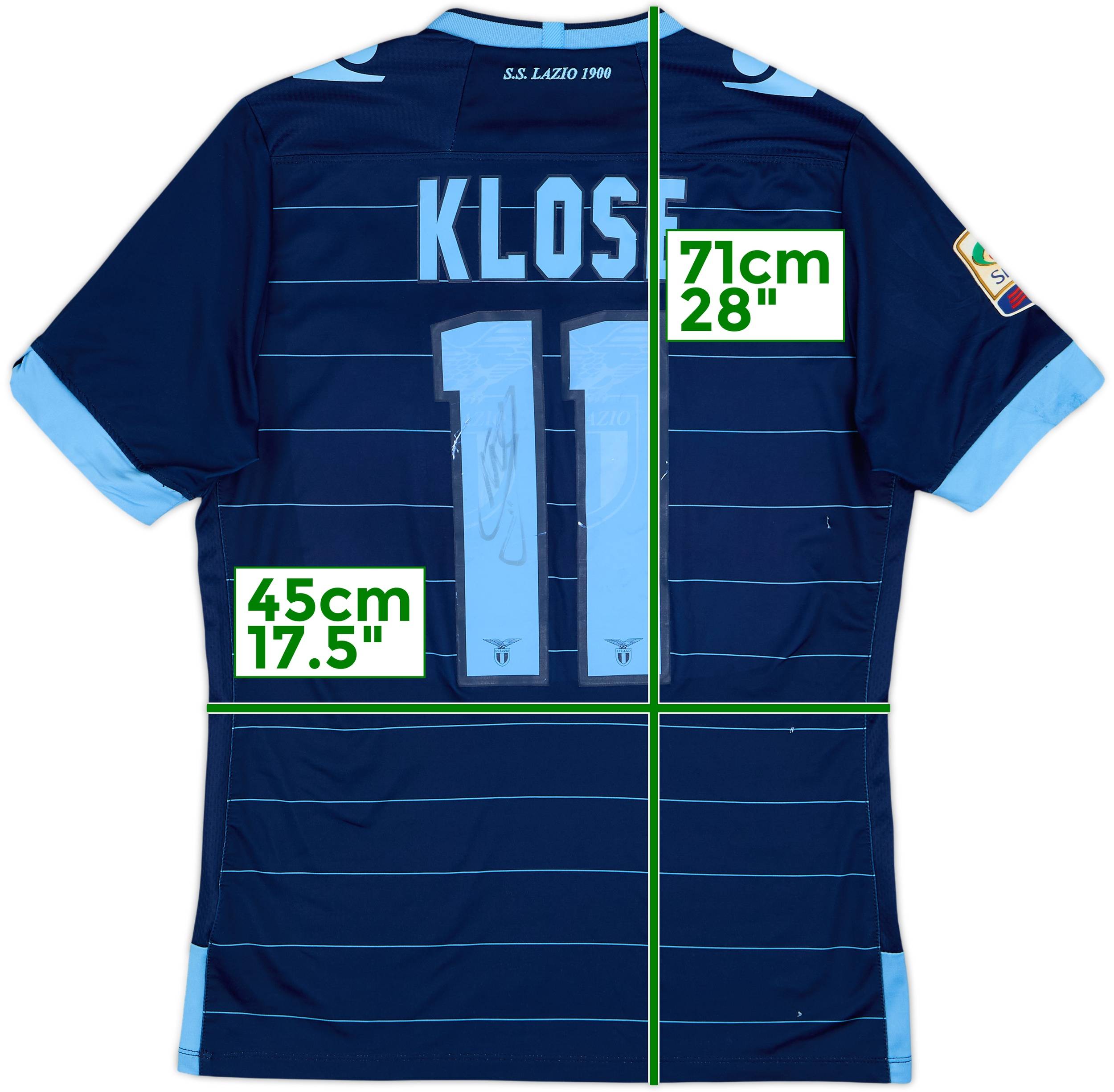2013-14 Lazio Signed Third Shirt Klose #11 - 5/10 - (L)