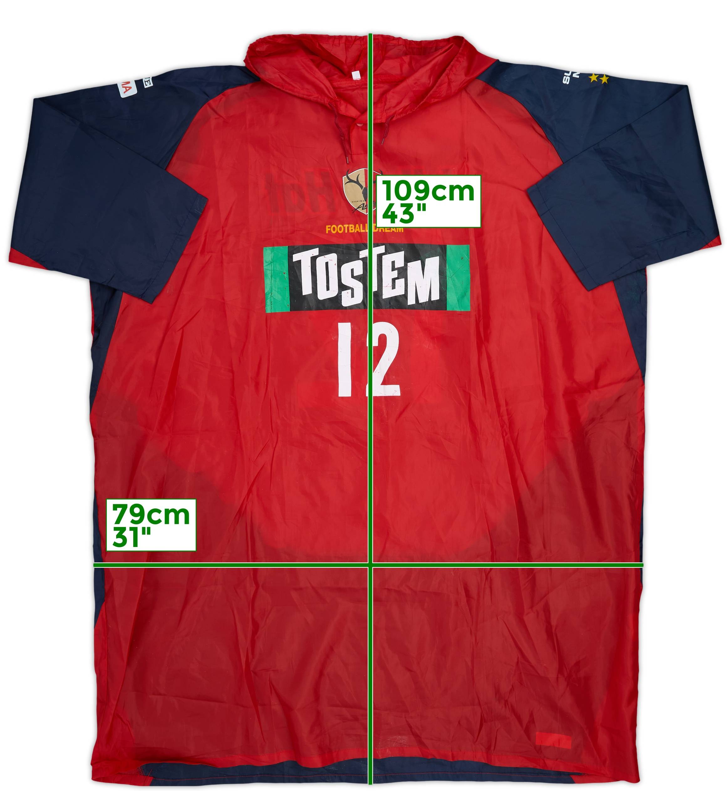 2000s Kashima Antlers Player Issue Poncho #12 - 6/10 - (One Size)