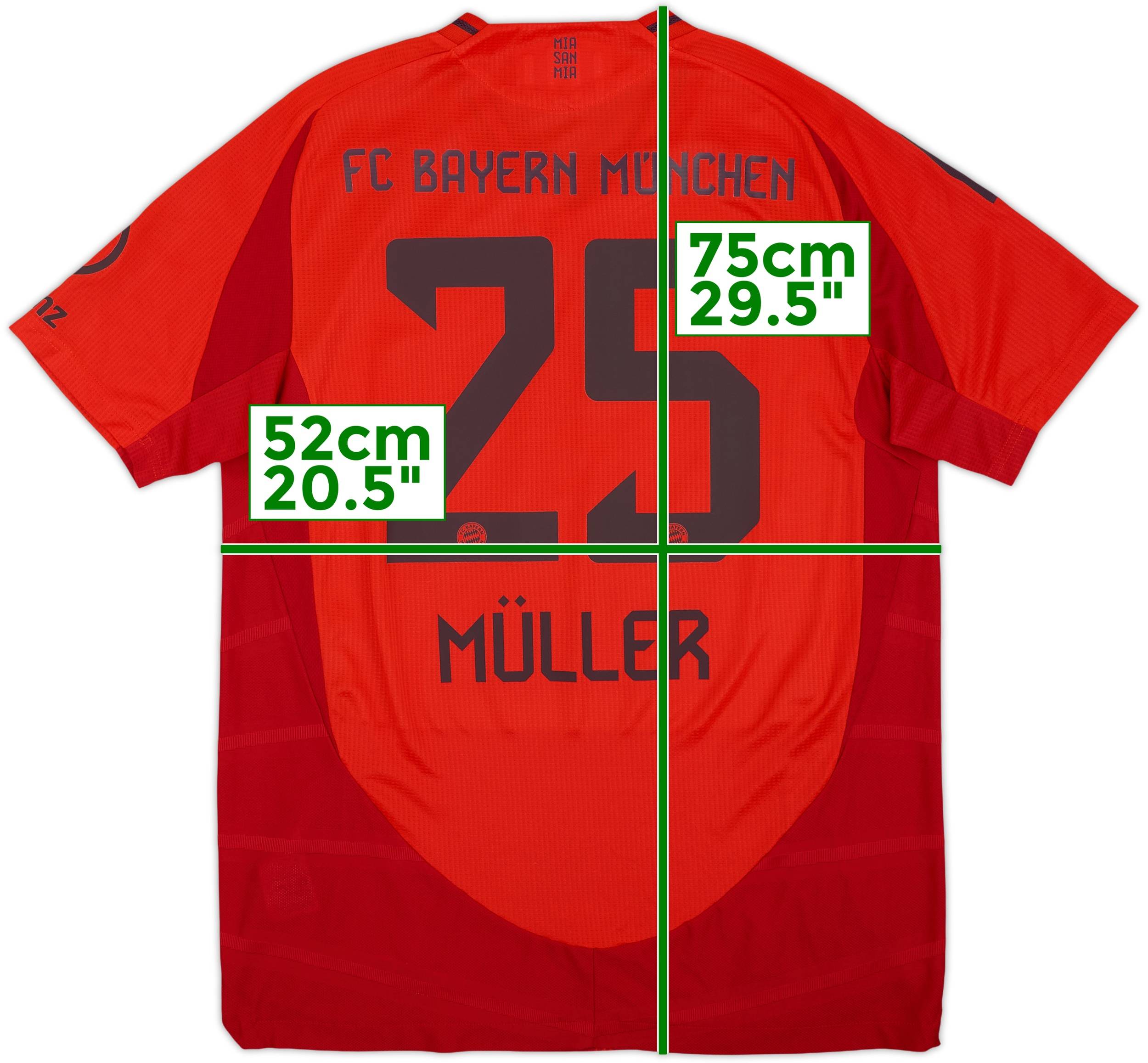2024-25 Bayern Munich Authentic Home Shirt Muller #25 - 5/10 - (L)