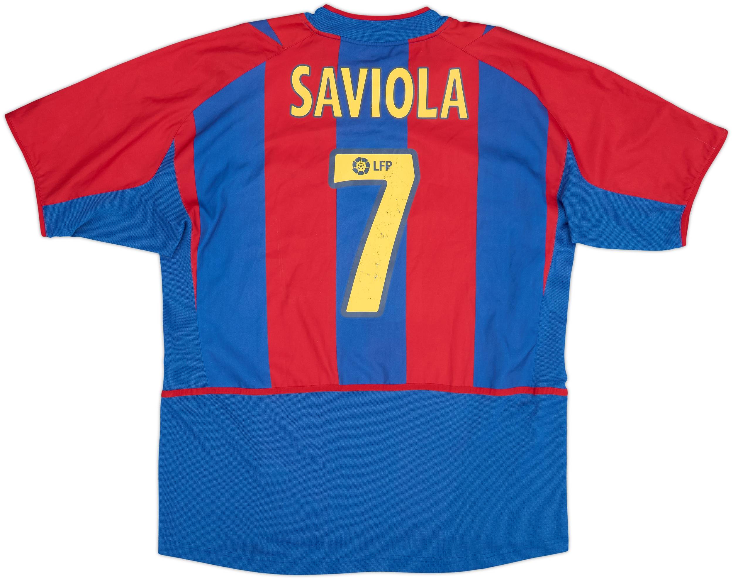 2002-03 Barcelona Home Shirt Saviola #7 - 6/10 - (XL)