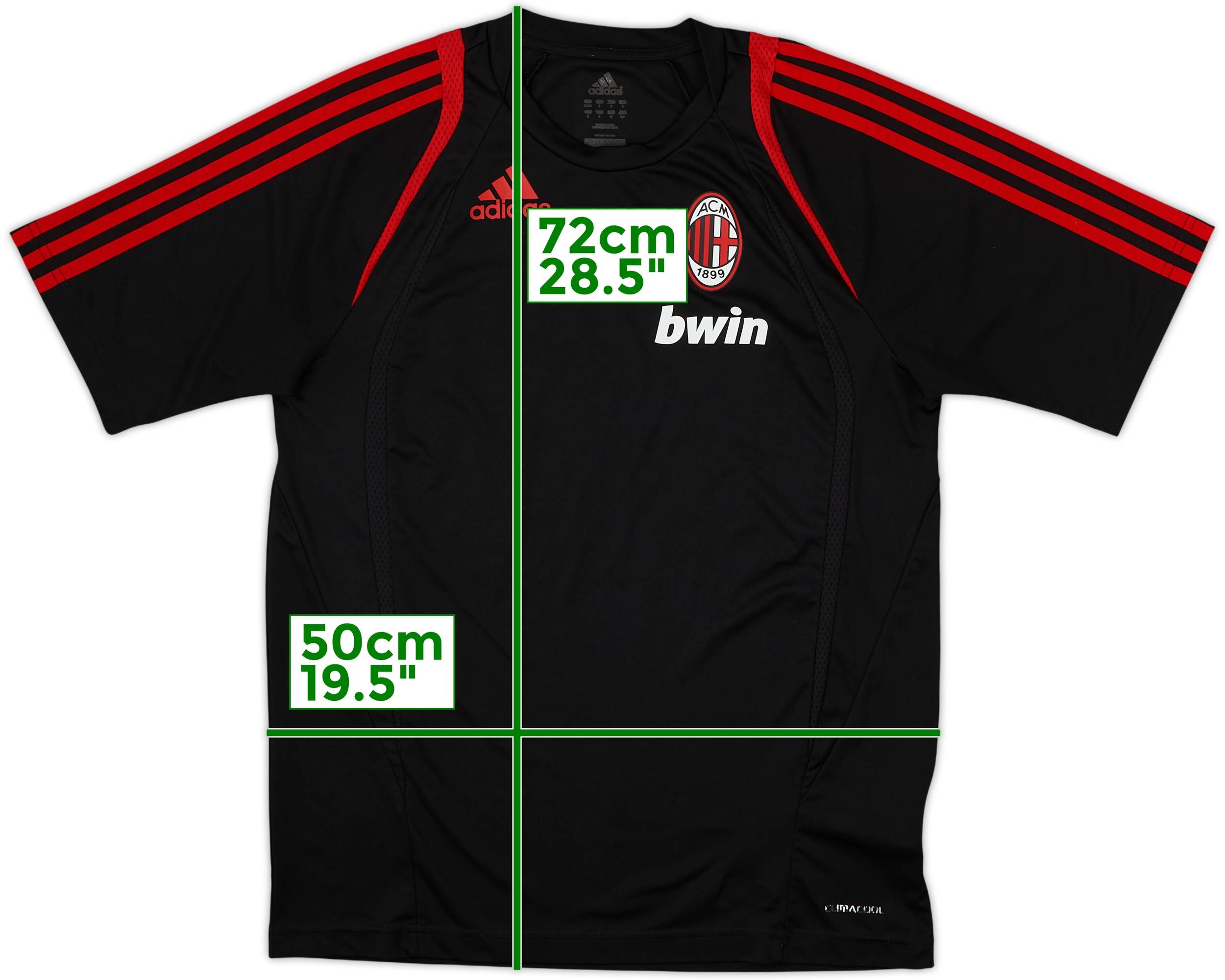2009-10 AC Milan adidas Training Shirt - 8/10 - (S)