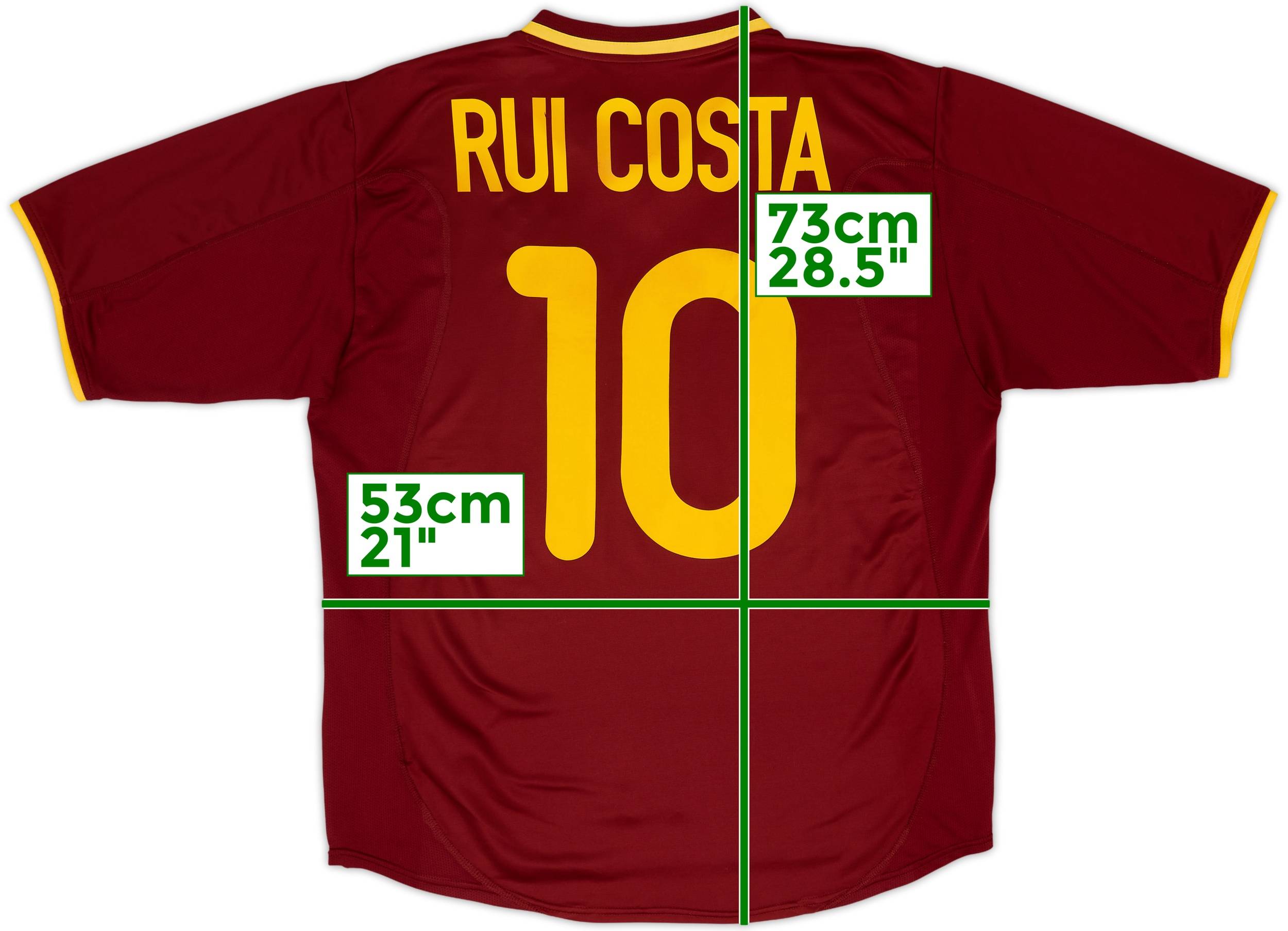 2000-02 Portugal Home Shirt Rui Costa #10 - 6/10 - (L)