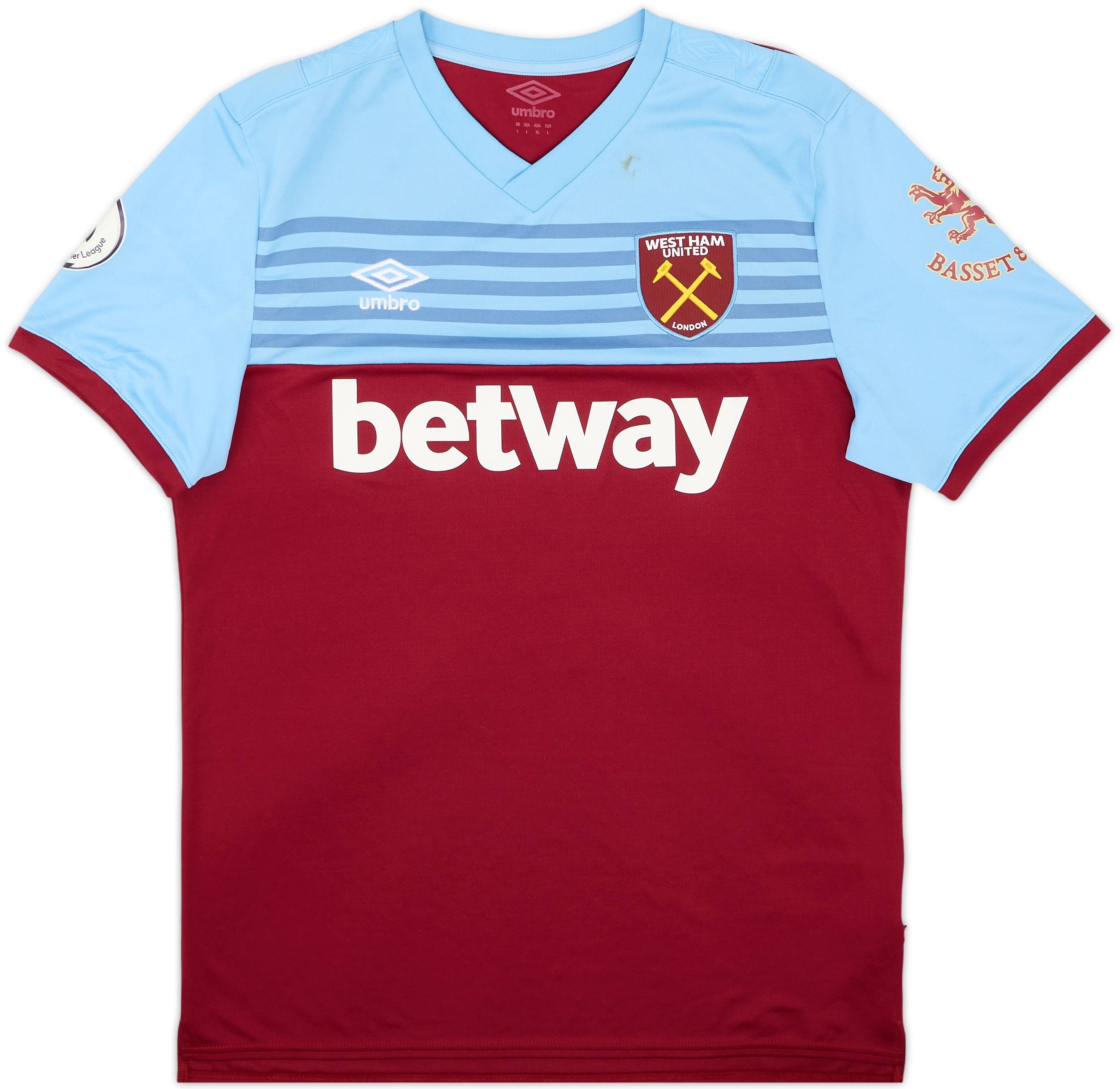 Camiseta de local del West Ham 2019-20 Yarmolenko #7 - 6/10 - (L)