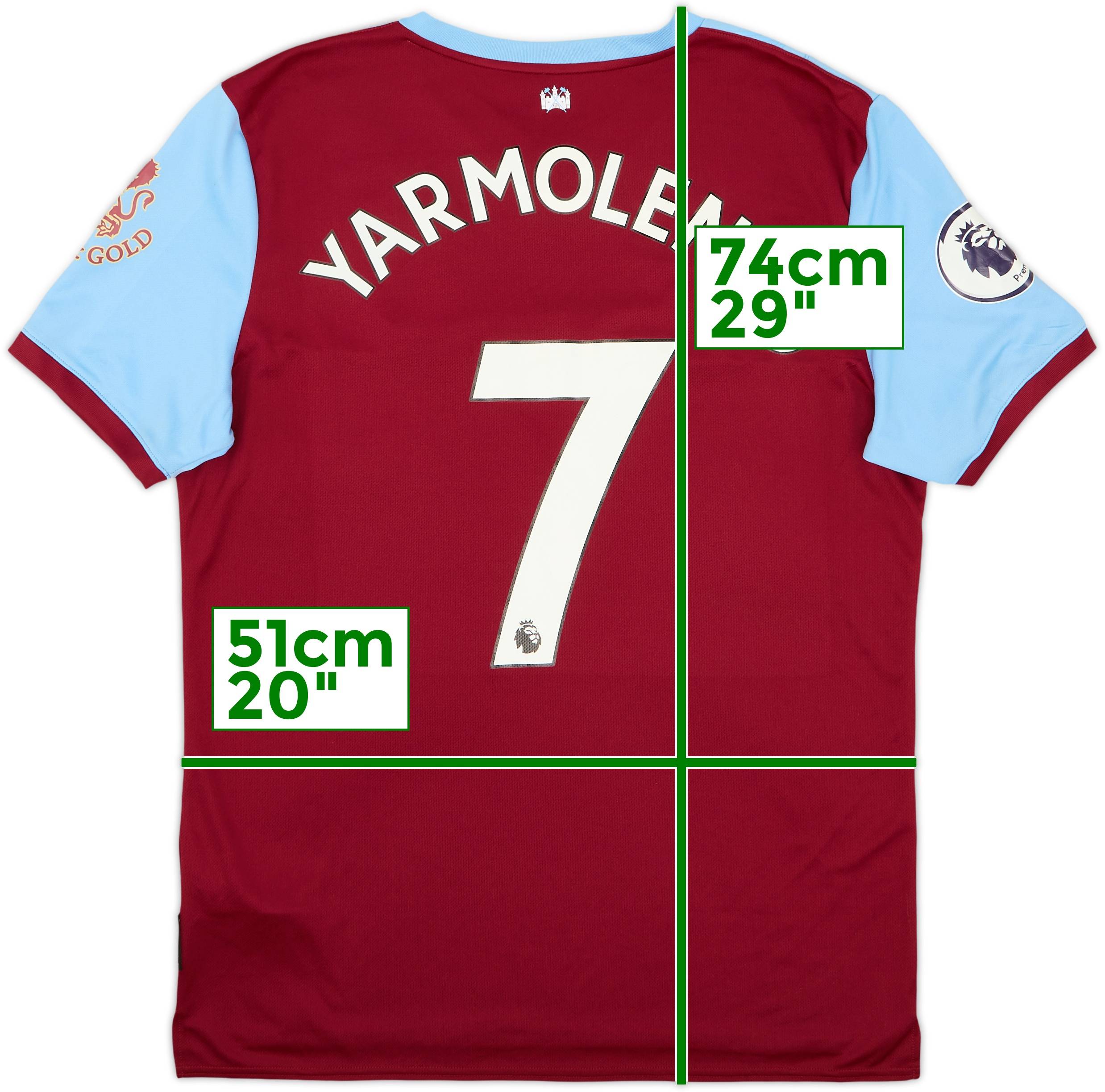 Camiseta de local del West Ham 2019-20 Yarmolenko #7 - 6/10 - (L)