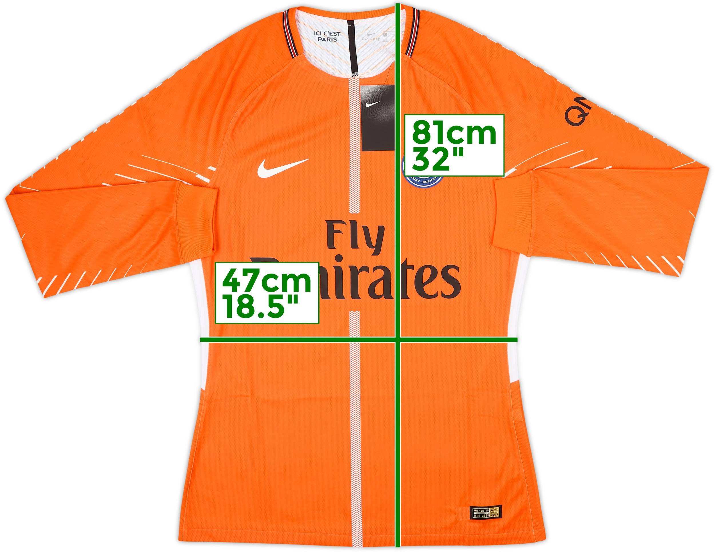 2017-18 Paris Saint-Germain Versión Jugador Camiseta de Portero (L)