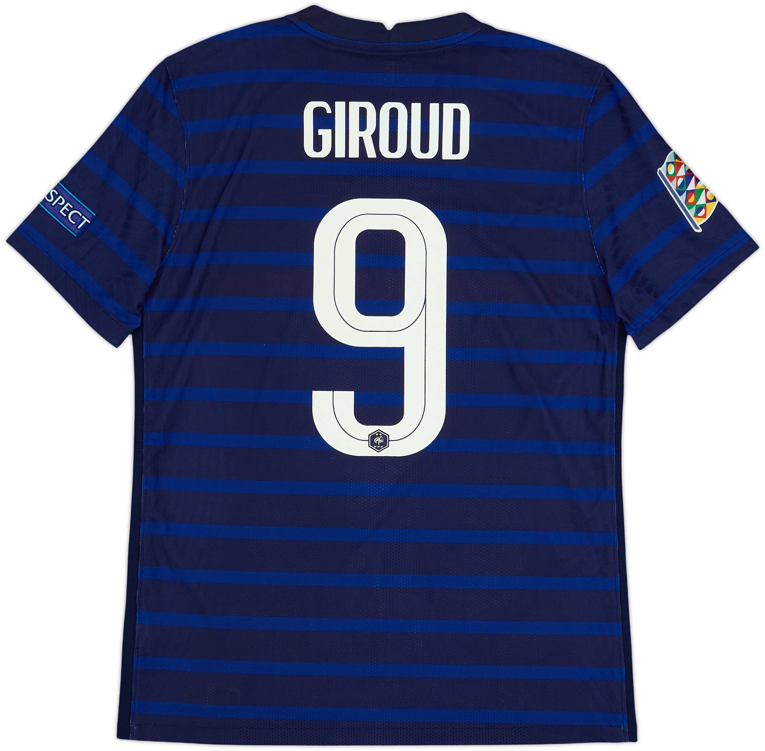 2020-21 France Authentic Home Shirt Giroud #9 - 8/10 - (M)