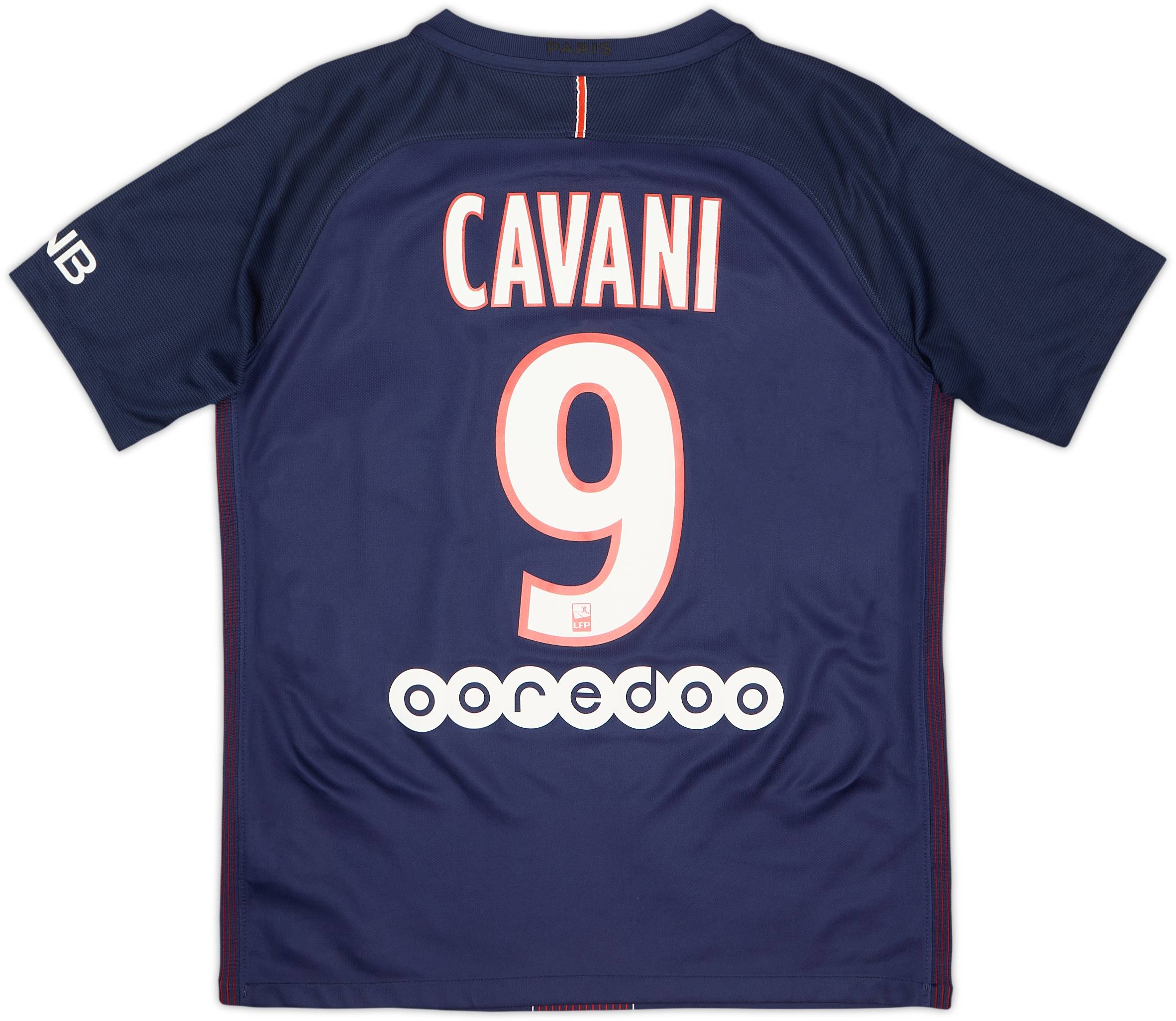 2016-17 Paris Saint-Germain Home Shirt Cavani #9 - 9/10 - (XL.Boys)