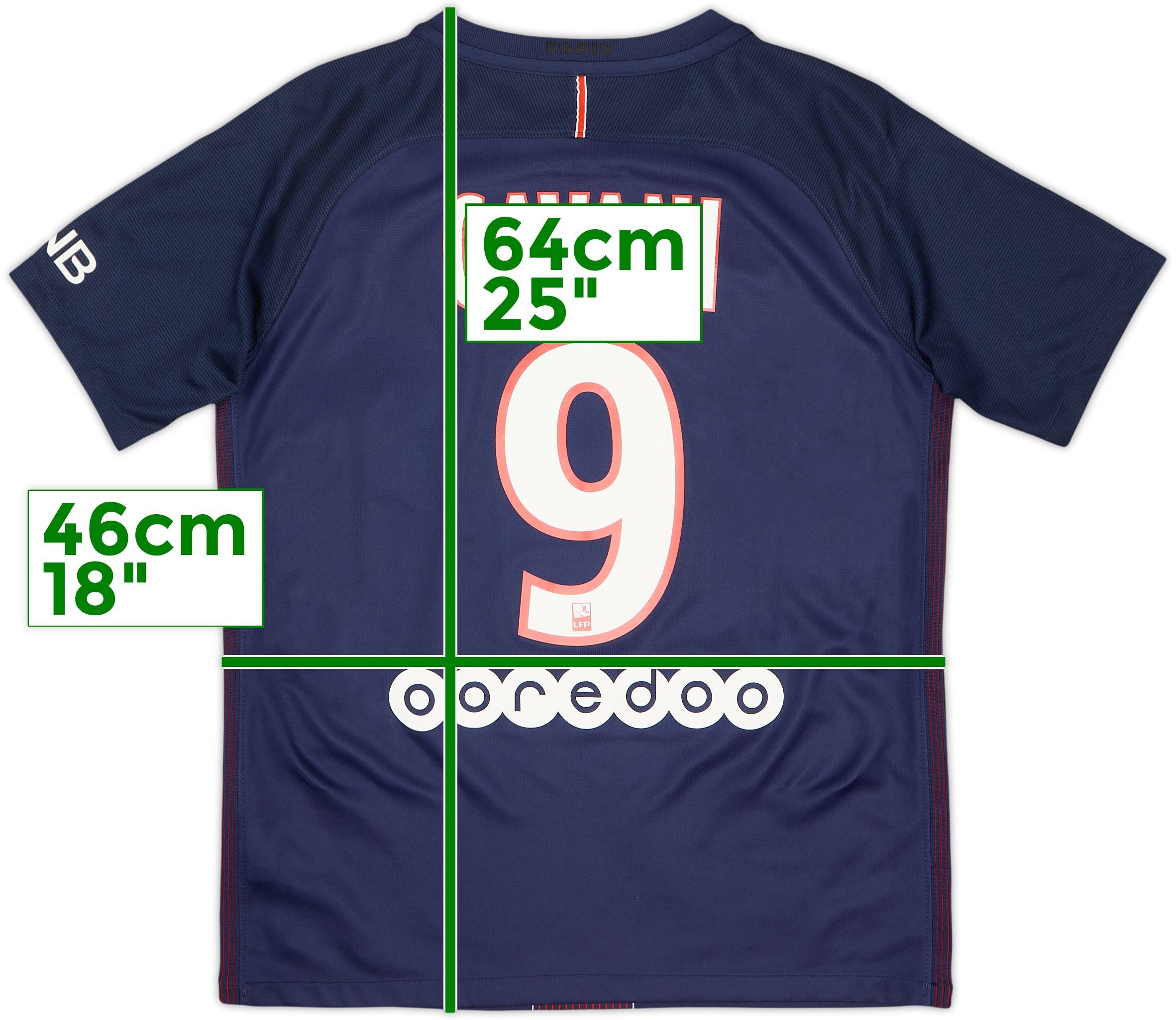 2016-17 Paris Saint-Germain Home Shirt Cavani #9 - 9/10 - (XL.Boys)