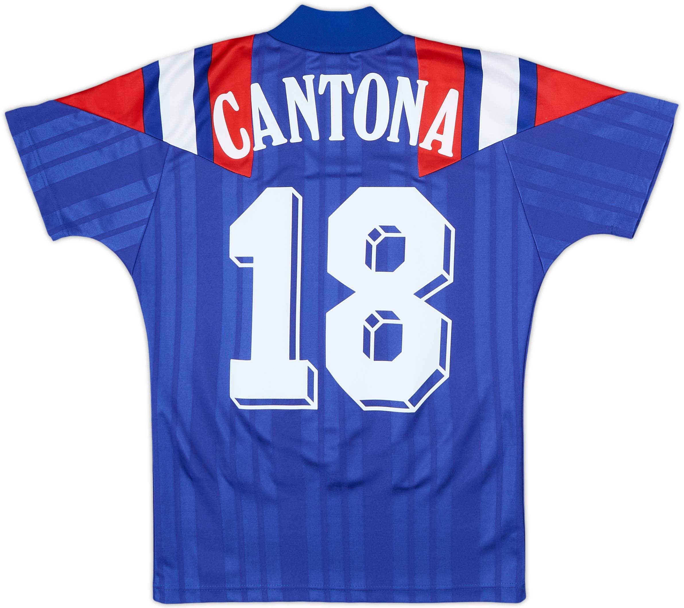 1992-94 France Home Shirt Cantona #18 - 9/10 - (XS)