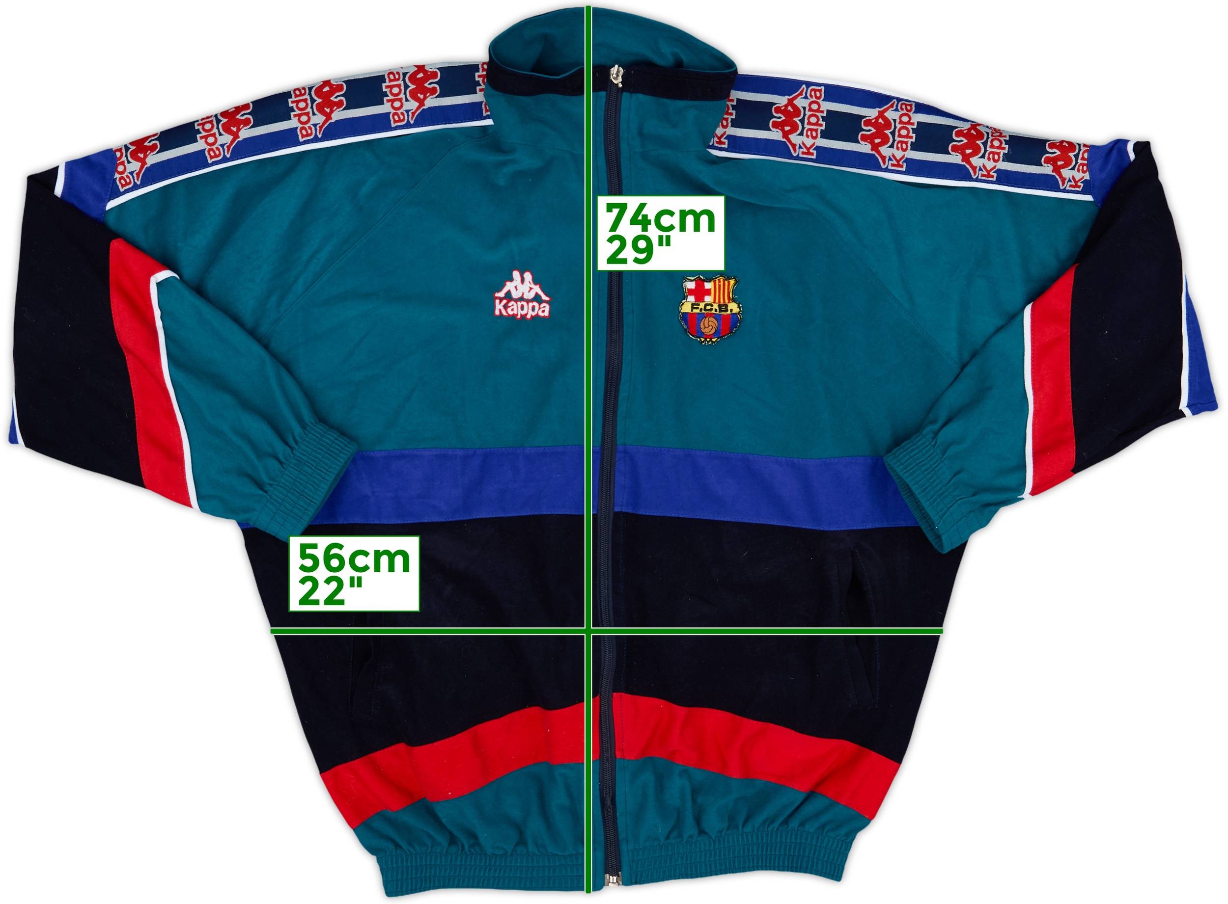 1995-97 Barcelona Kappa Track Jacket - 8/10 - (L)