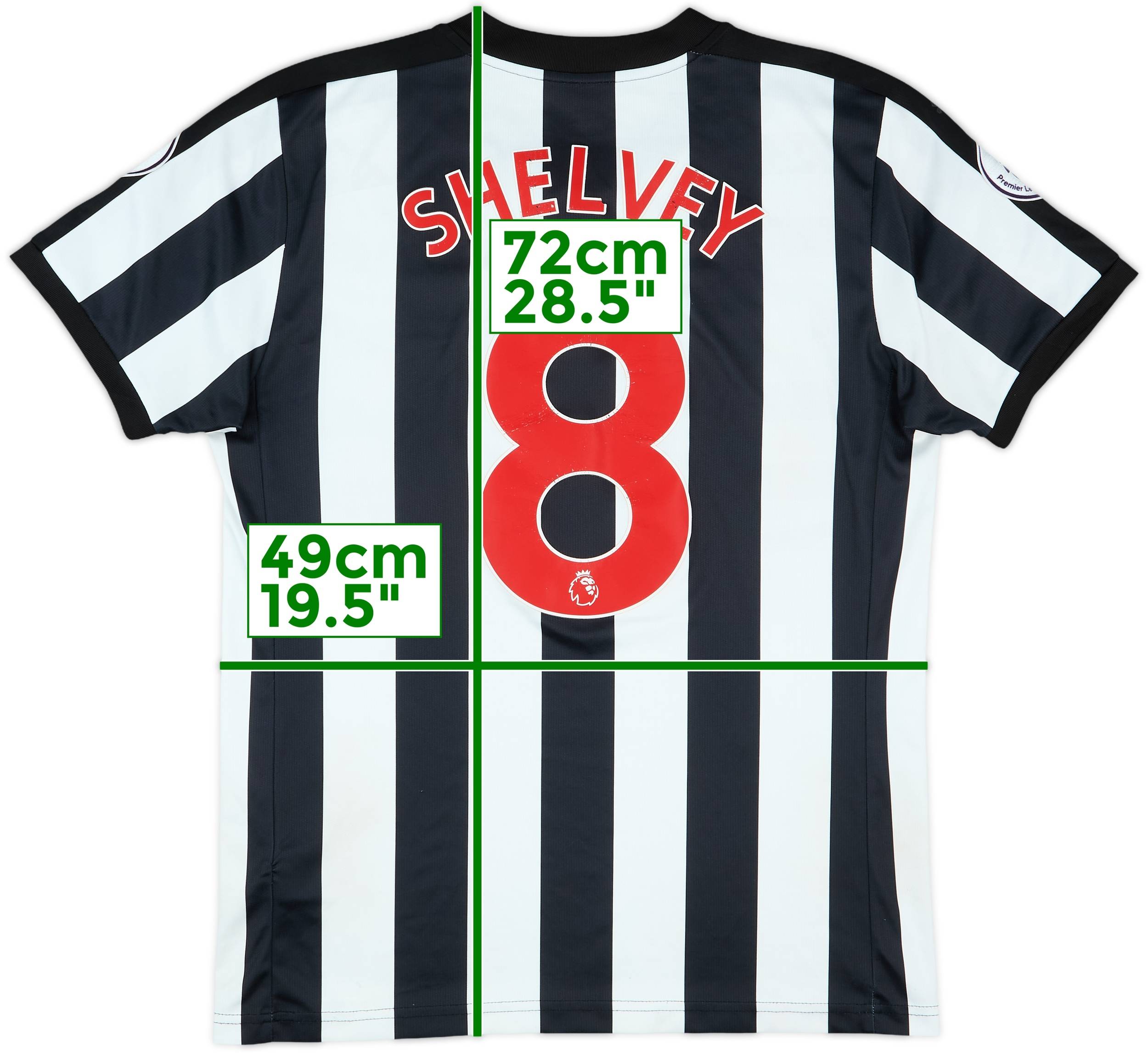 NEW CASTLE ニューキャッスル 8 SHELVEY シェルヴェイ 2017-18 Newcastle Home Shirt Shelvey #8 - 5/10 - (M)