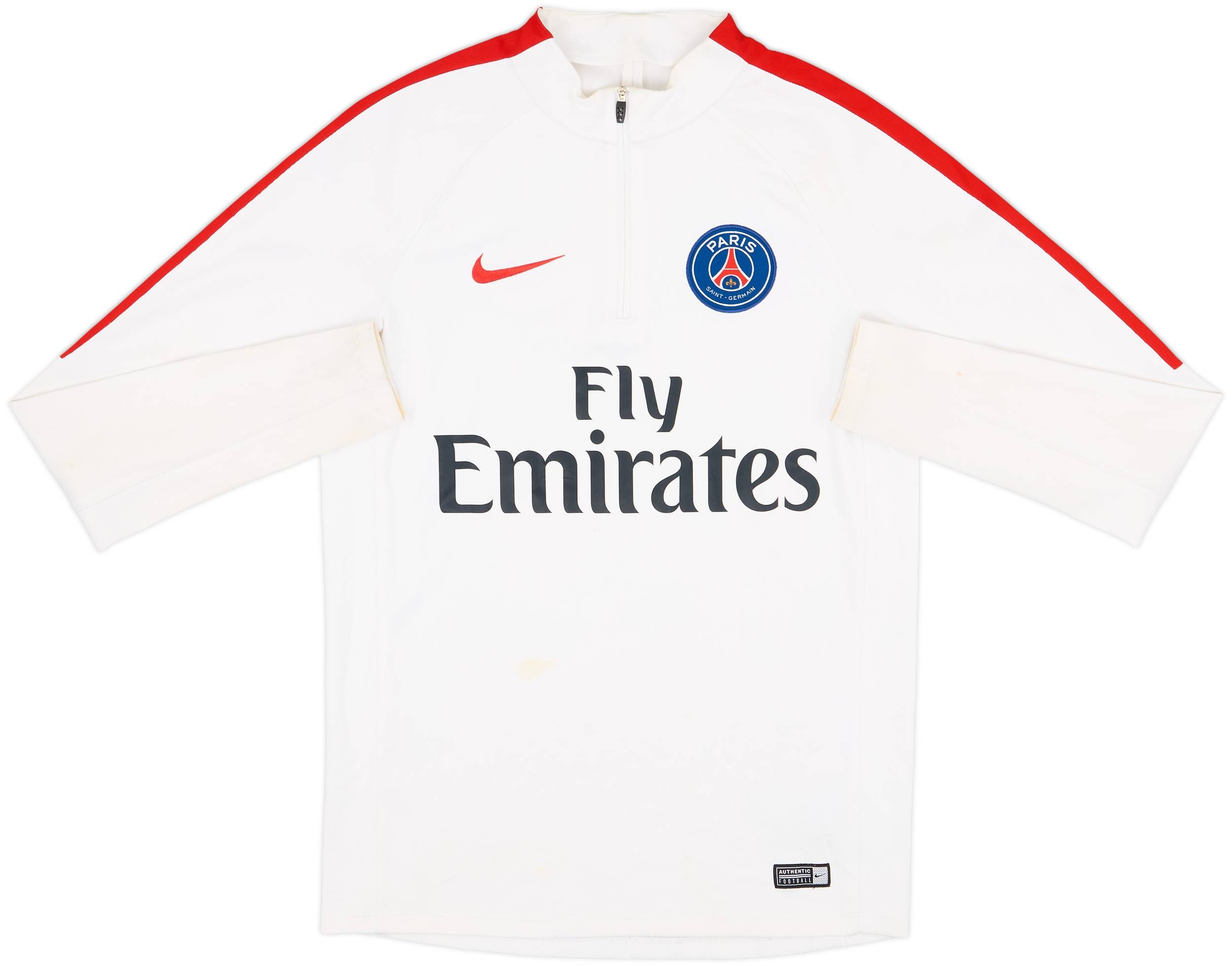 2016-17 Paris Saint-Germain Nike 1/4 Zip Drill Top - 6/10 - (S)