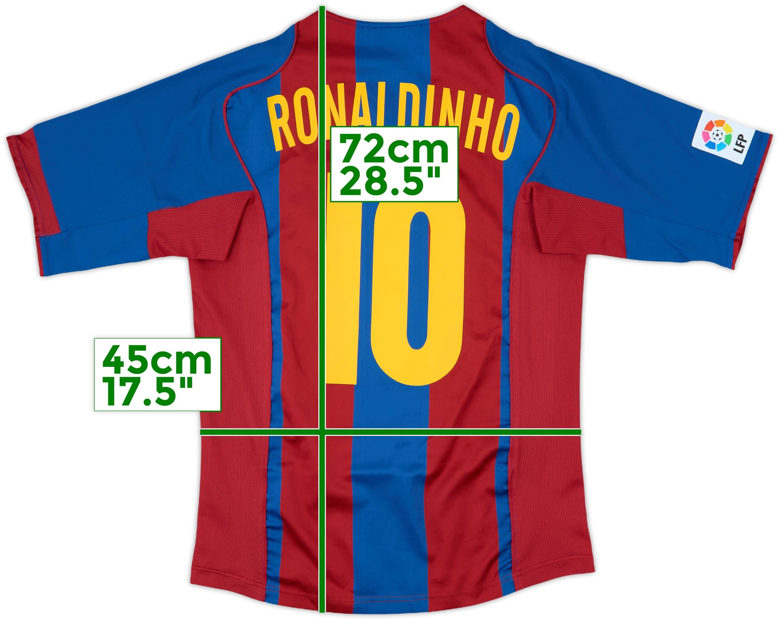 FCバルセロナ RONALDINHO 10 2004-2005ホームユニフォーム 2004-05 Barcelona Home Shirt Ronaldinho #10 - 9/10 - (S)