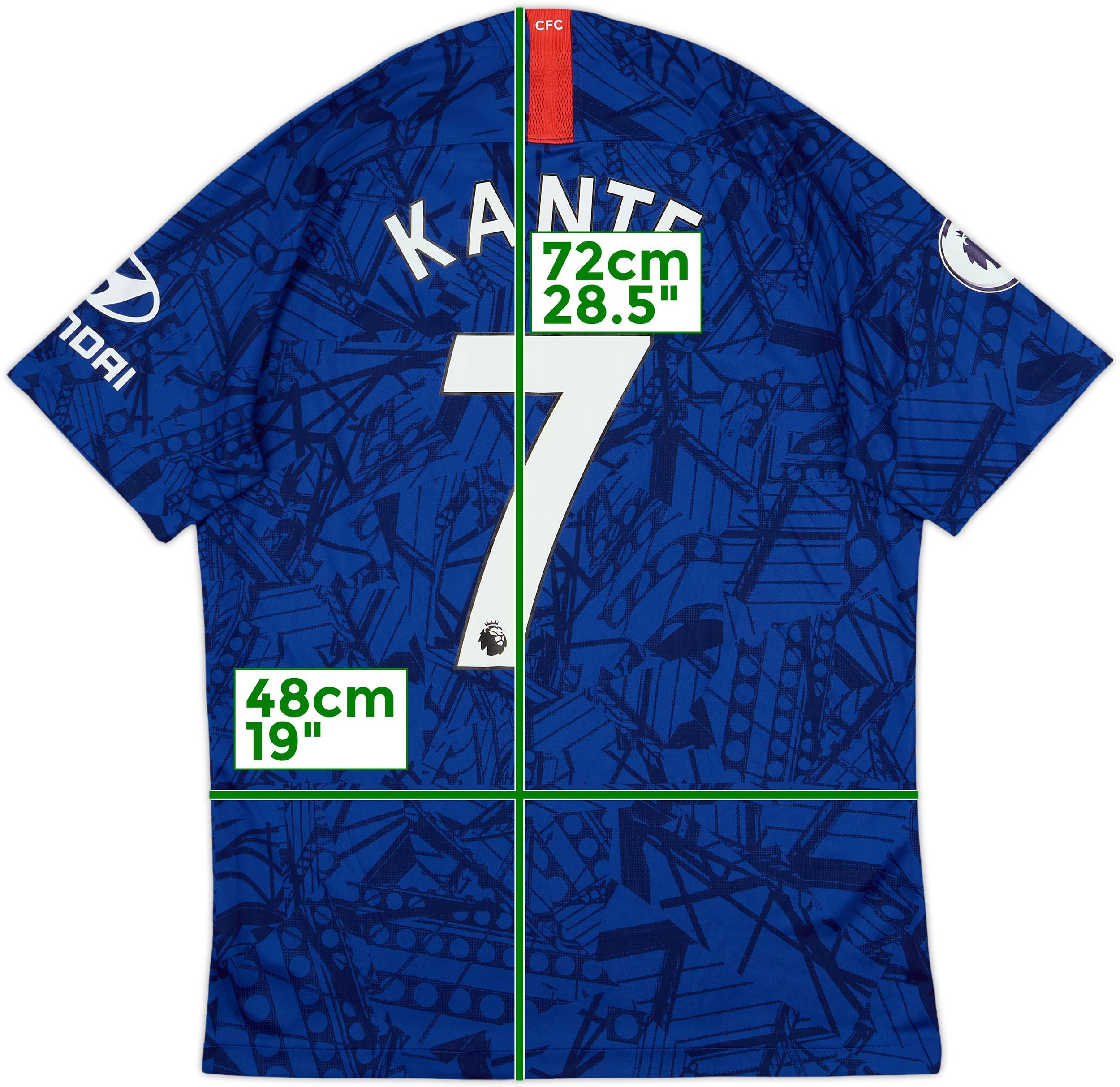 【希少】チェルシー 18-19シーズンKANTÉ 7番 ホームシャツ 2018-19 Chelsea Home Shirt Kante #7 - 10/10 - (S)