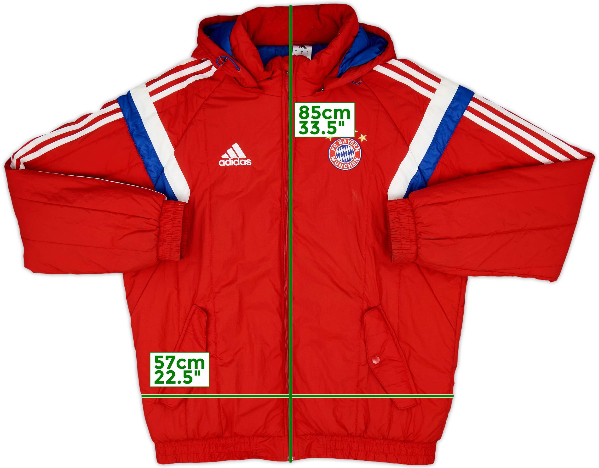 2014-15 Bayern Munich adidas Padded Bench Coat - 8/10 - (L)