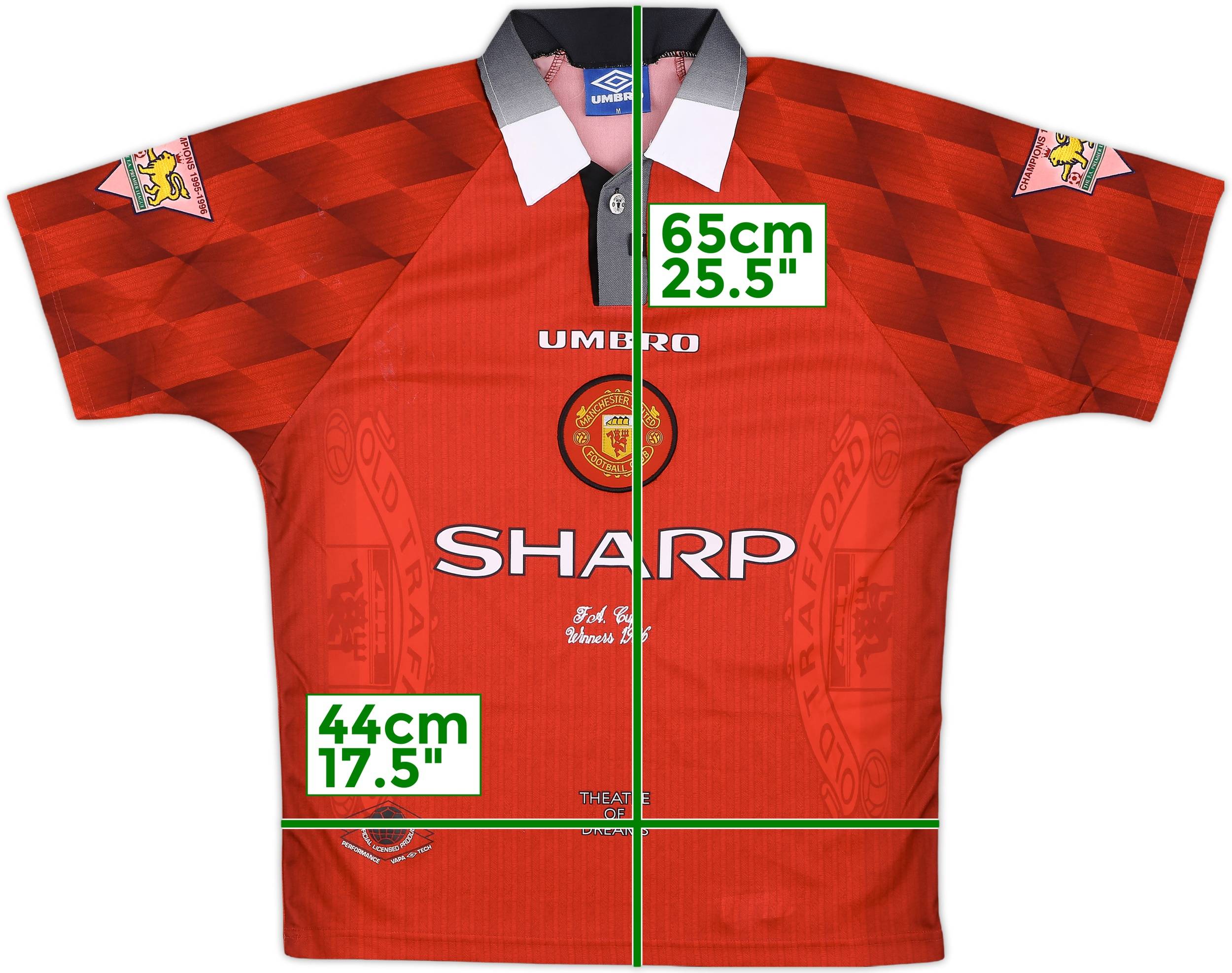 ウェア 1996-98 Manchester United Home Shirt 1996-98 Manchester United Home Shirt - 8/10 - (M)