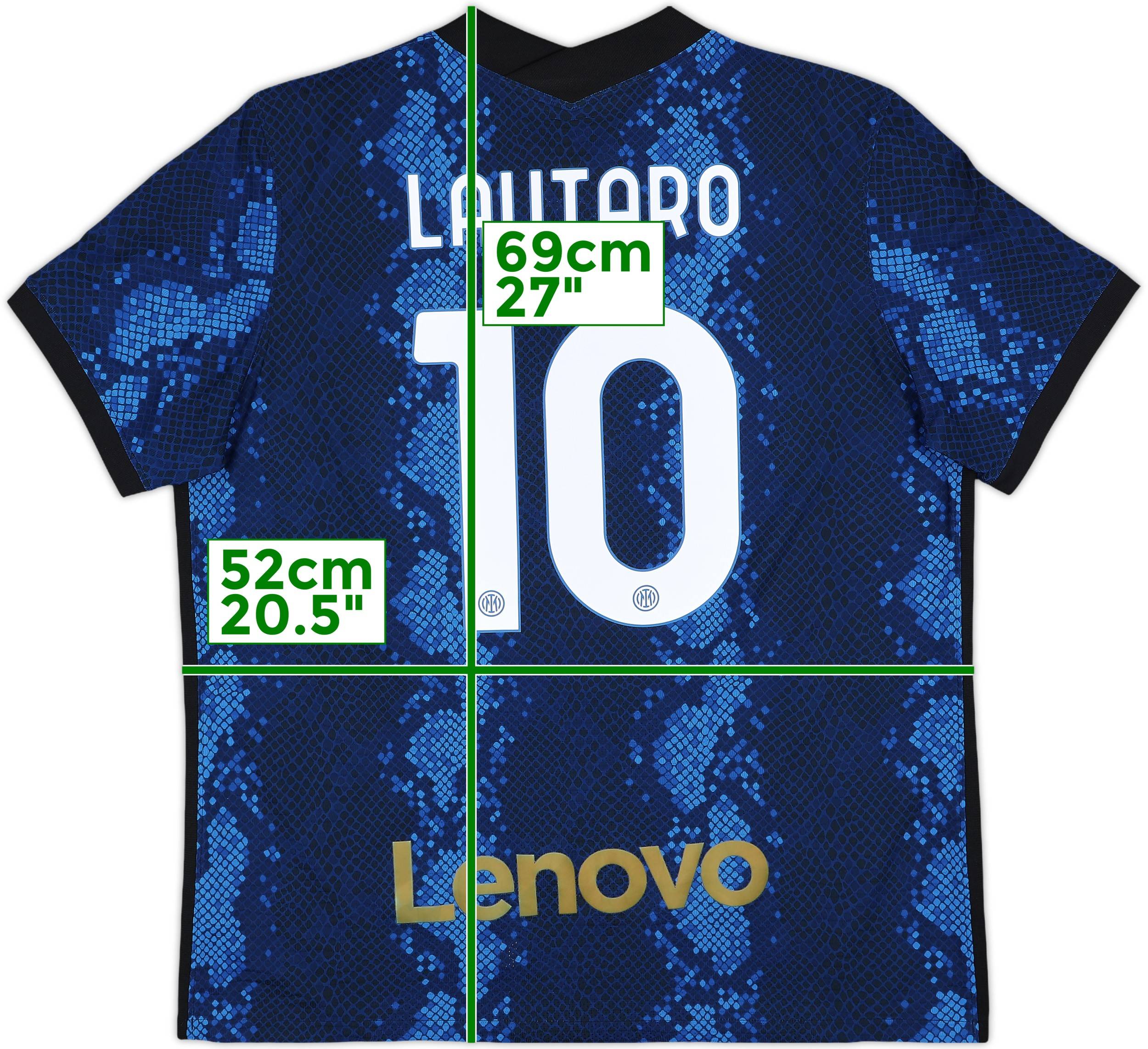 2021-22 Inter Milan Authentic Home Shirt Lautaro #10 - 8/10