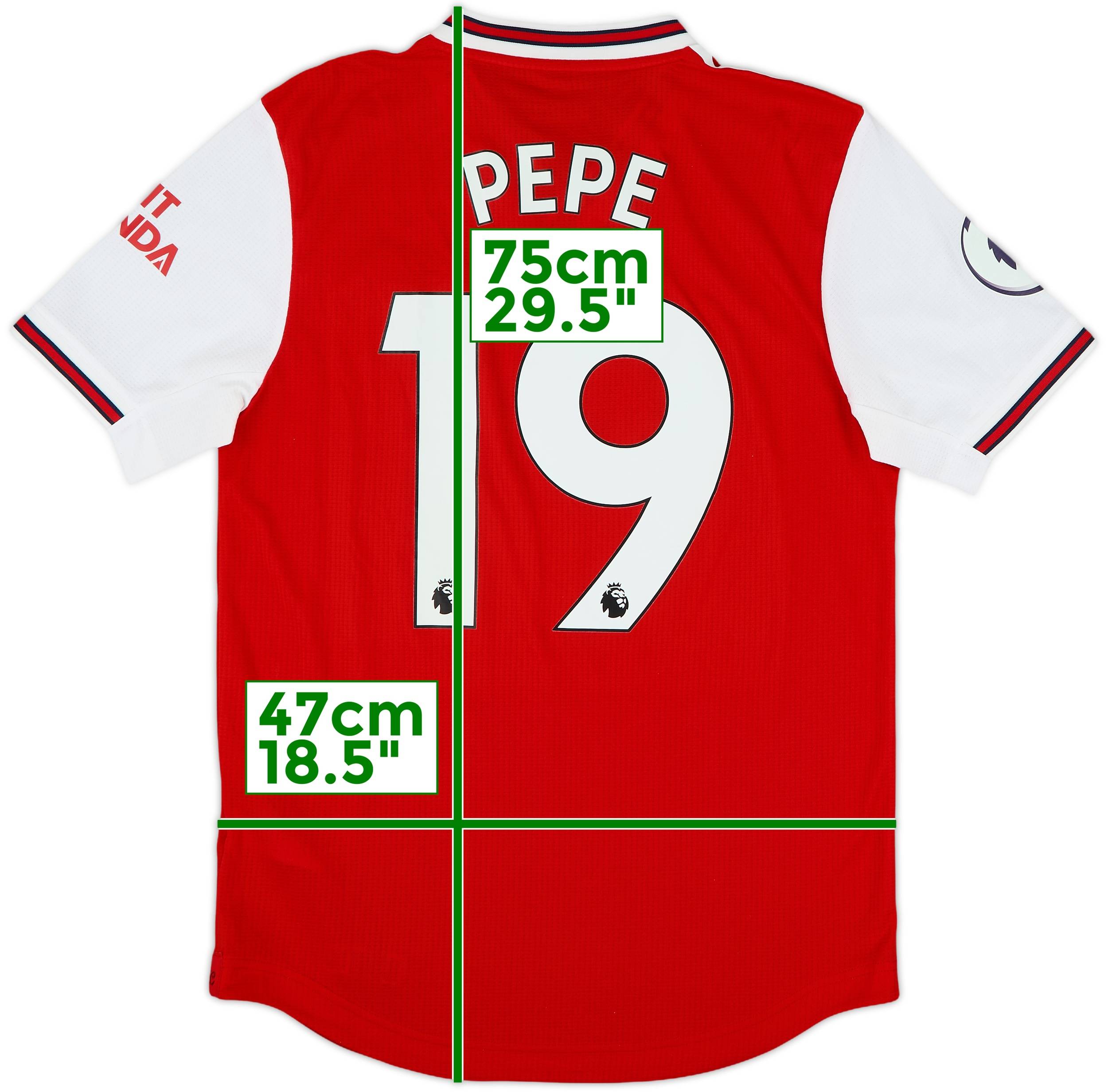 2019-20 Arsenal Authentic Home Shirt Pepe #19 10/10 (S) - Main Image