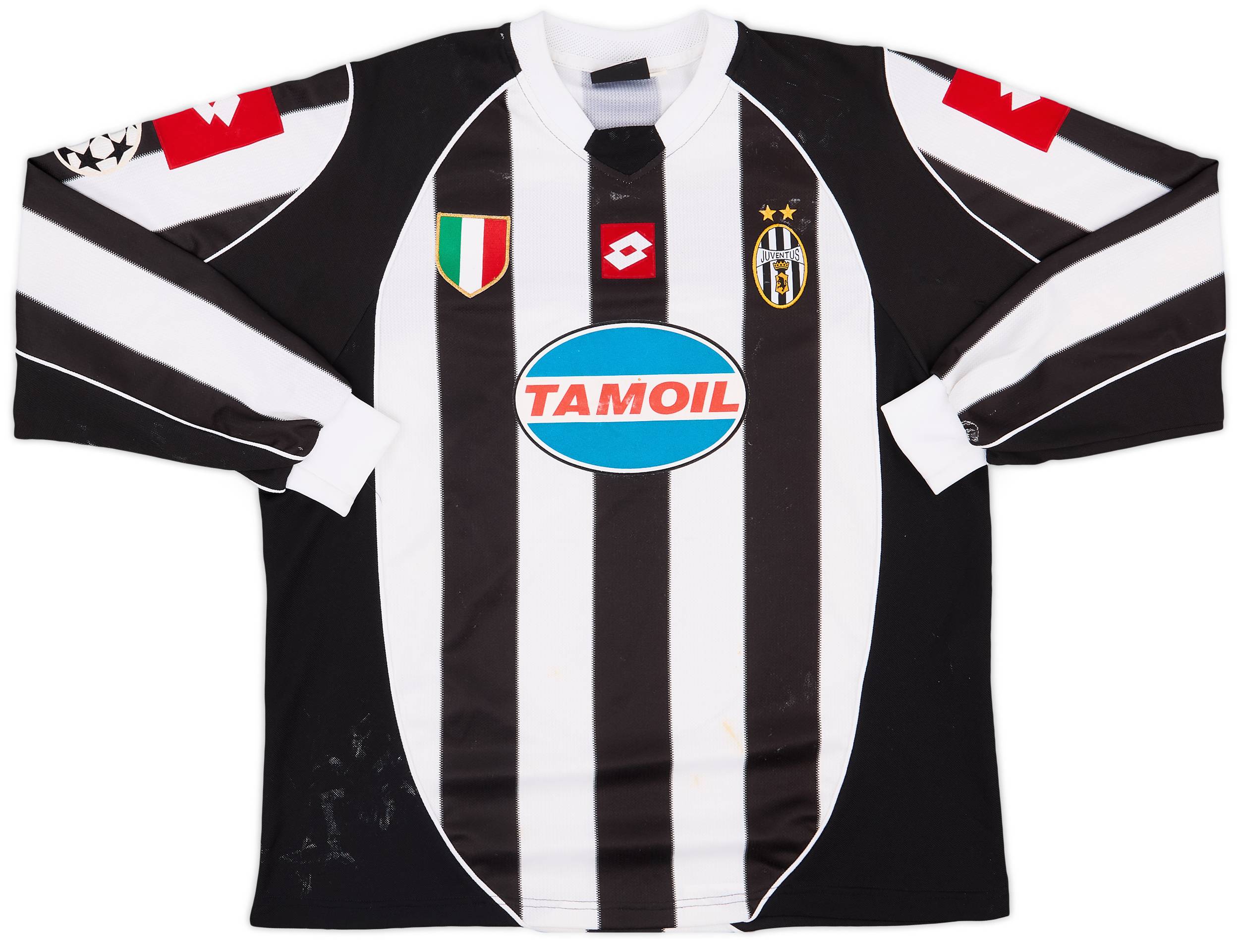 2002-03 Juventus Match Issue Champions League Home L/S Shirt