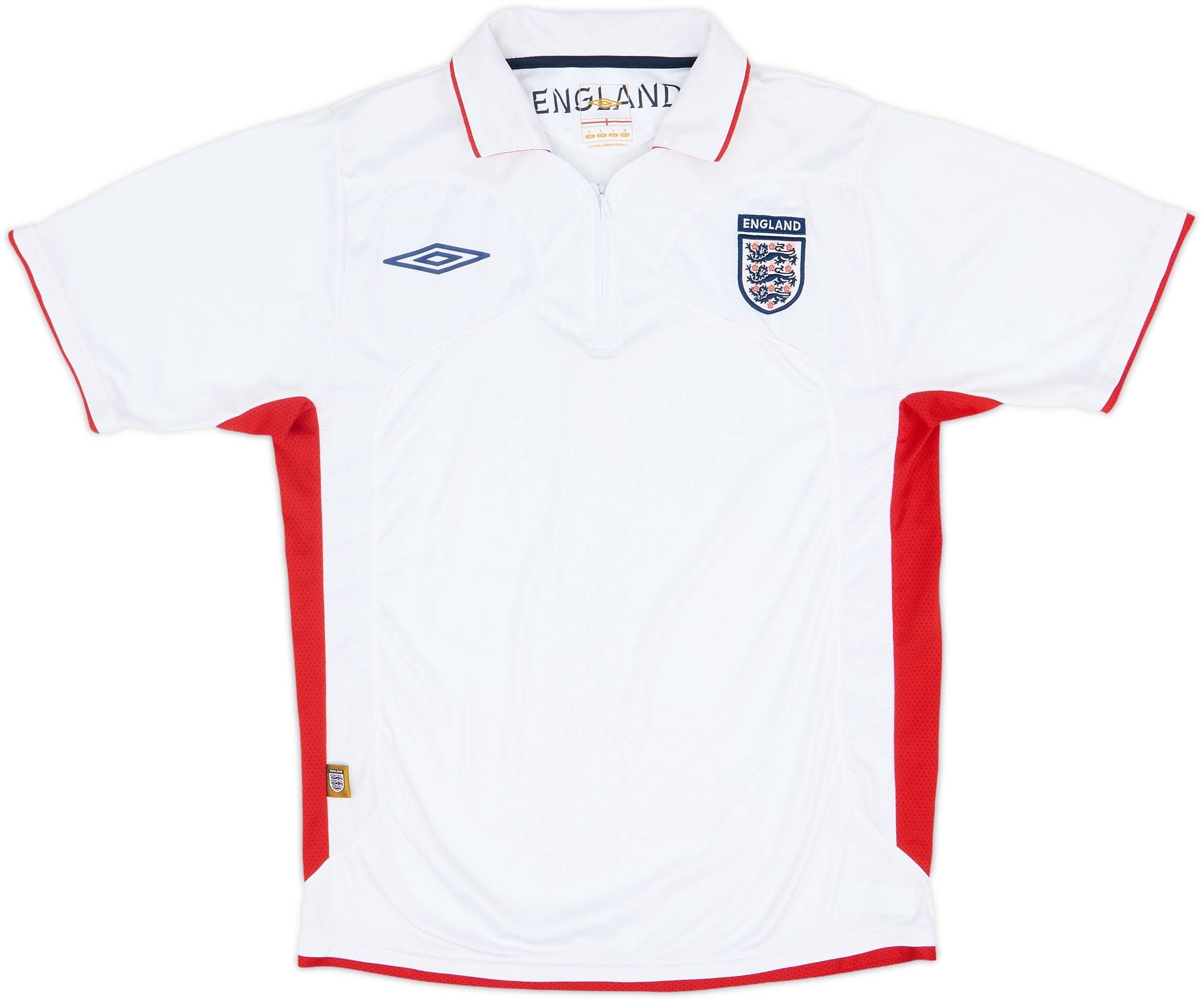 2007-09 England Umbro 1/4 Zip Polo Shirt - 8/10 - (S)