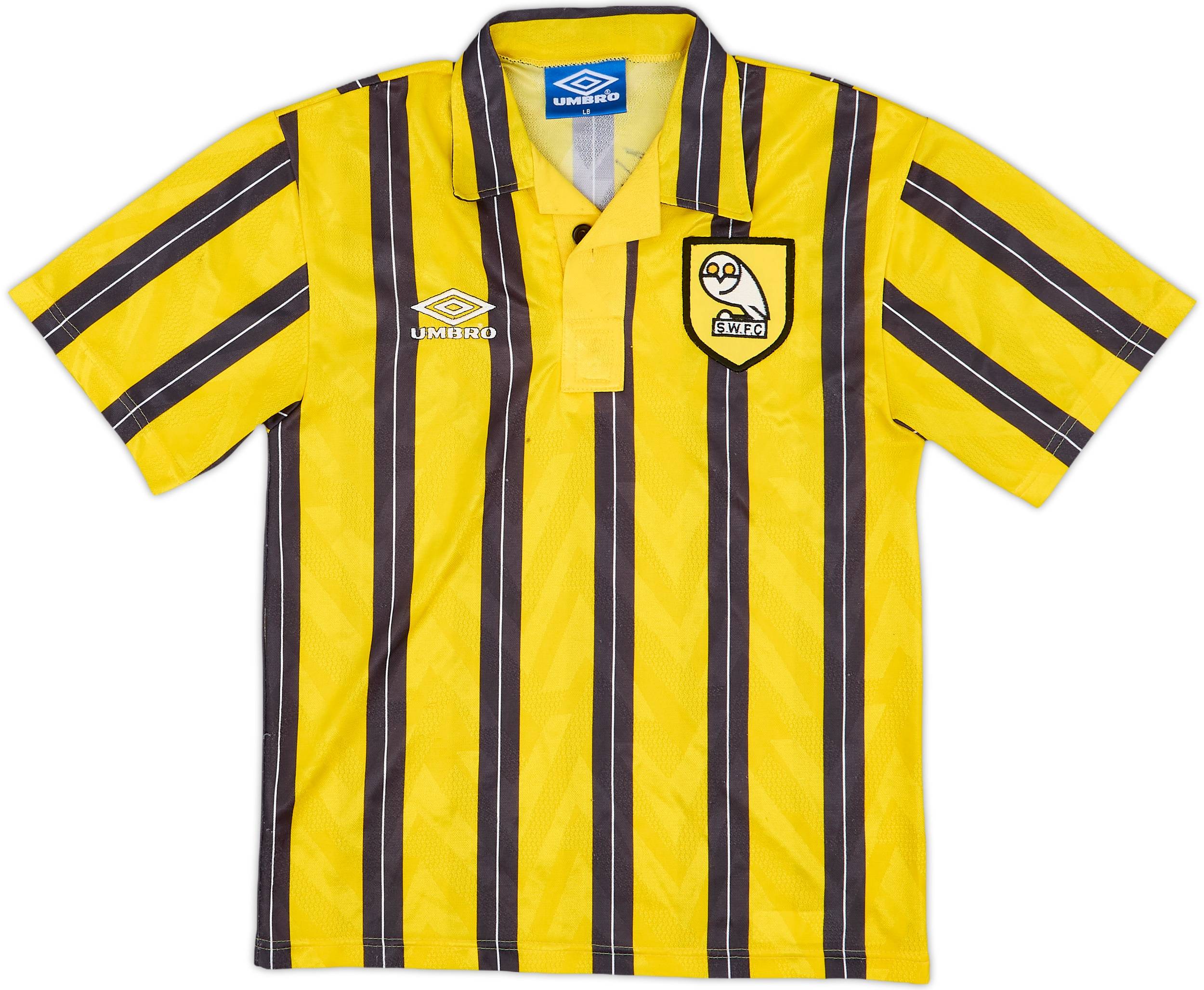 1992-93 Sheffield Wednesday Signed Away Shirt - 7/10 - (L.Boys)