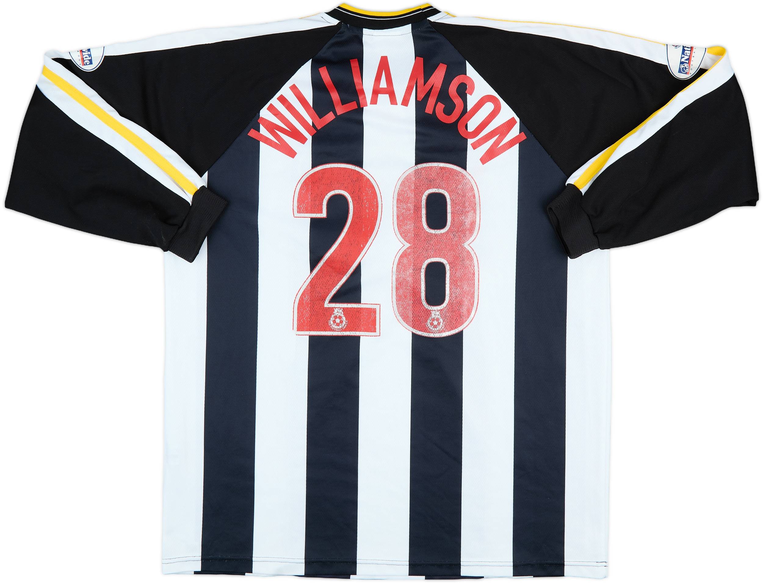 2003-04 Torquay United Match Issue Away L/S Shirt Williamson #28