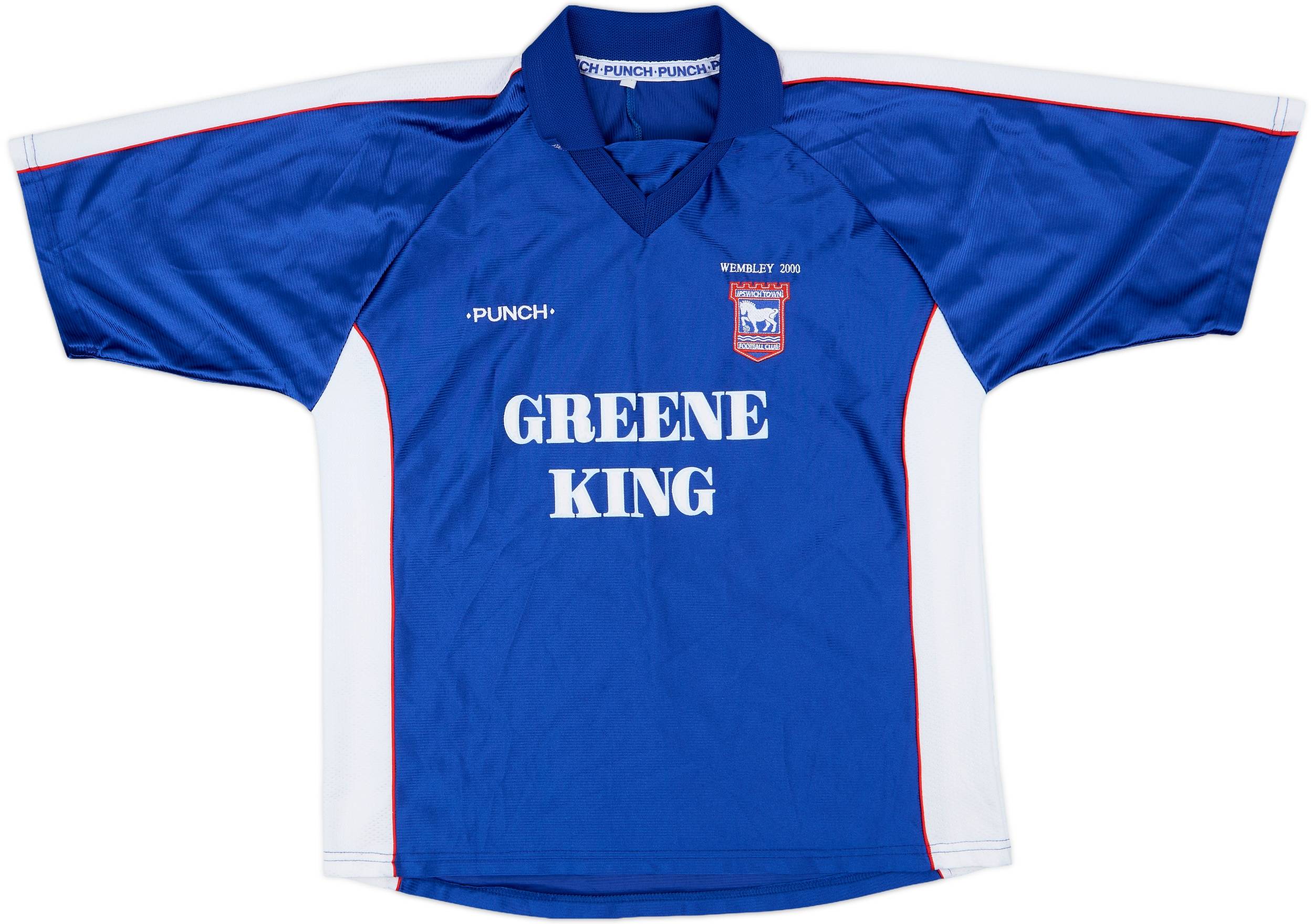 1999-01 Ipswich 'Wembley 2000' Home Shirt - 9/10 - (L)