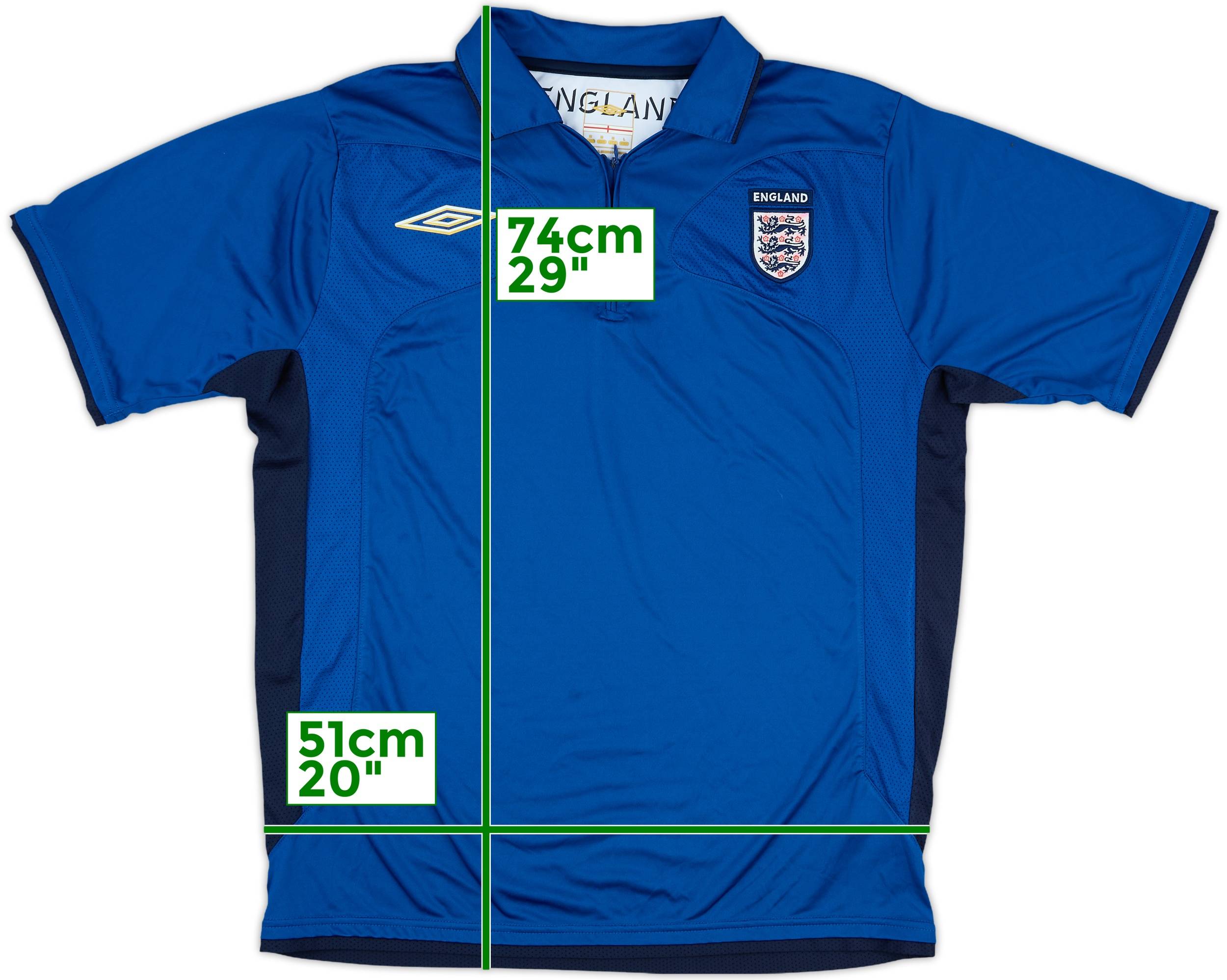 2006-08 England Umbro 1/4 Zip Polo Shirt 9/10 (M)