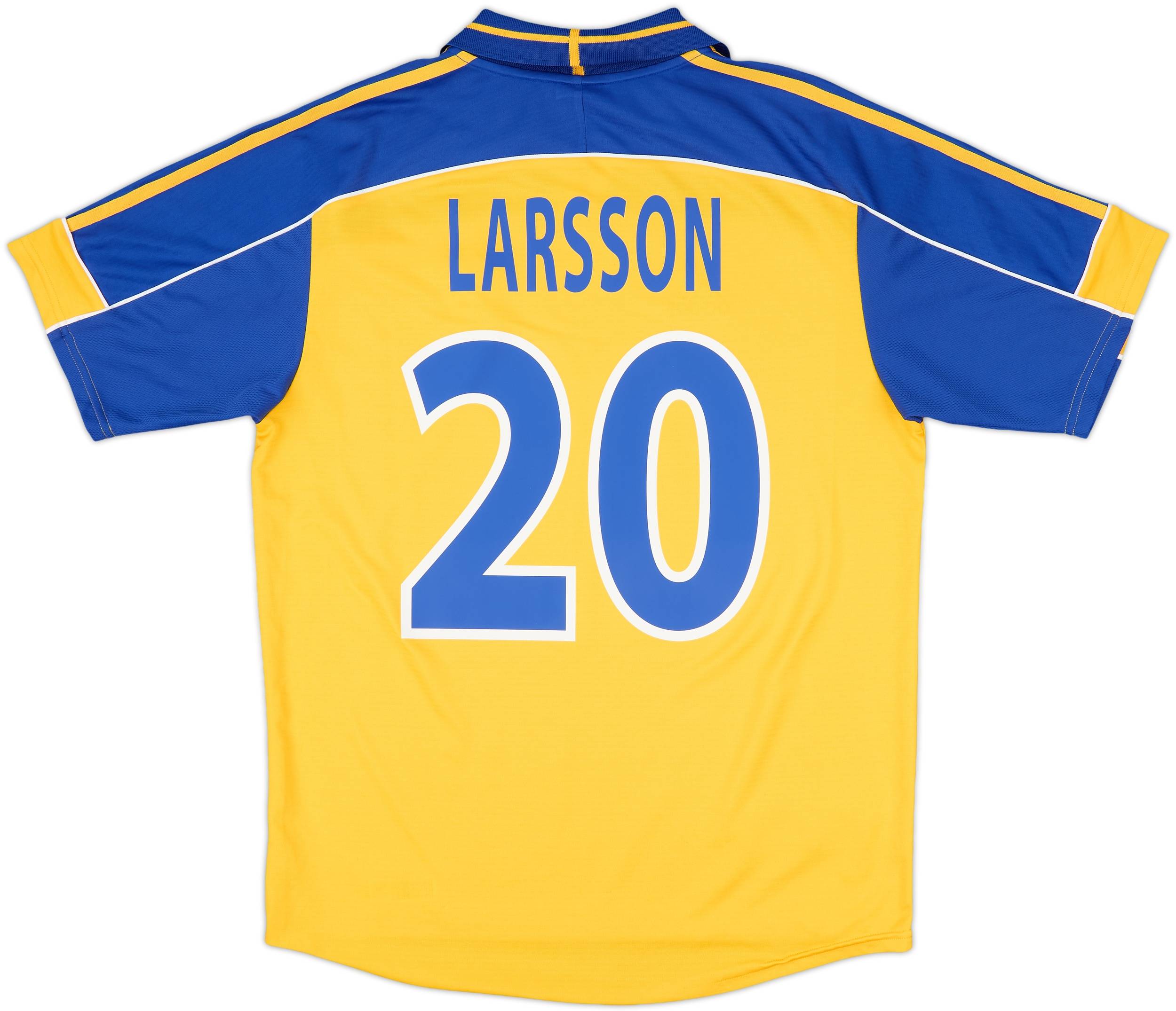2000-02 Sweden Home Shirt Larsson #20 - 9/10 - (M)