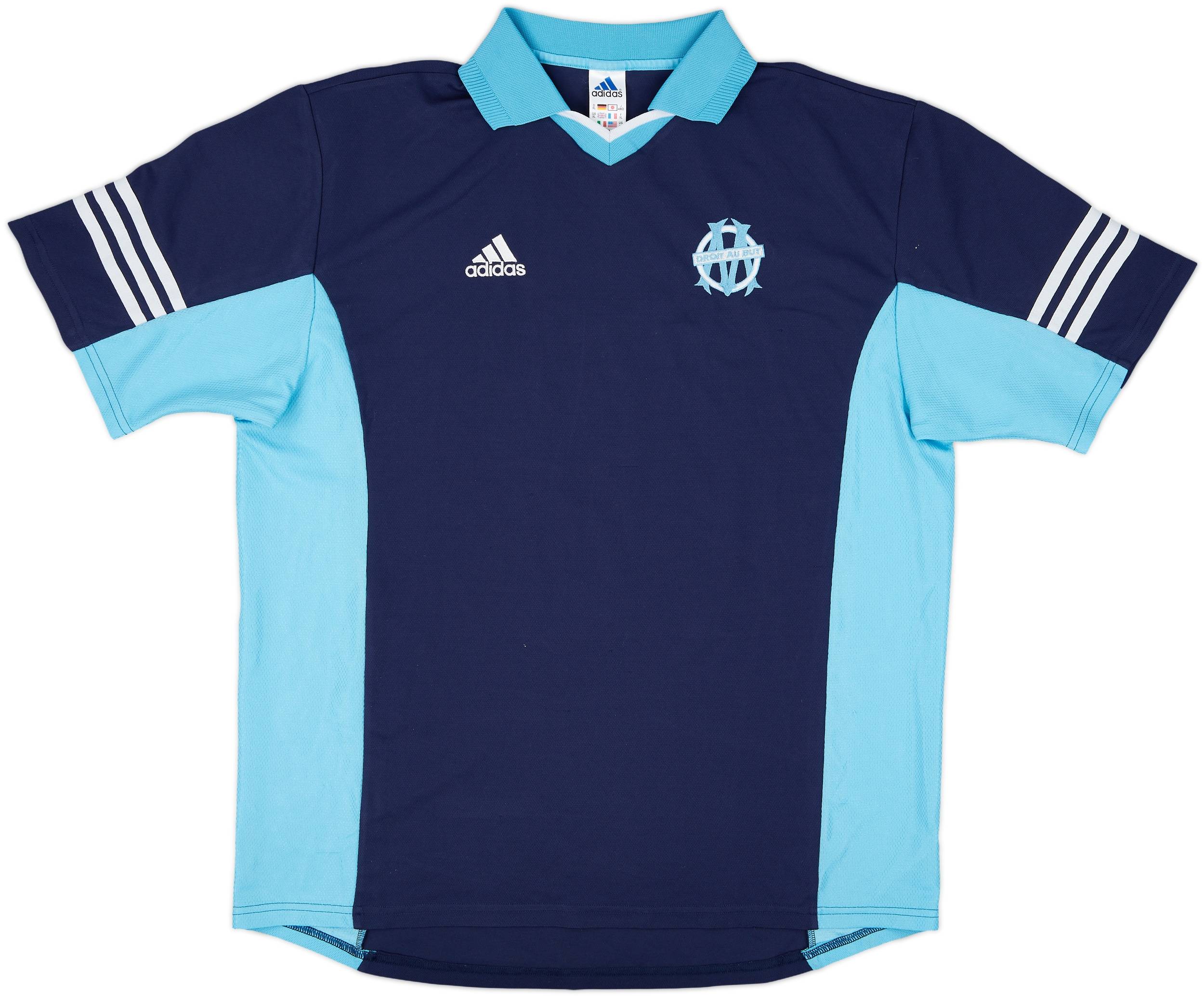 2001-02 Olympique Marseille adidas Training Shirt - 9/10 - (XL)