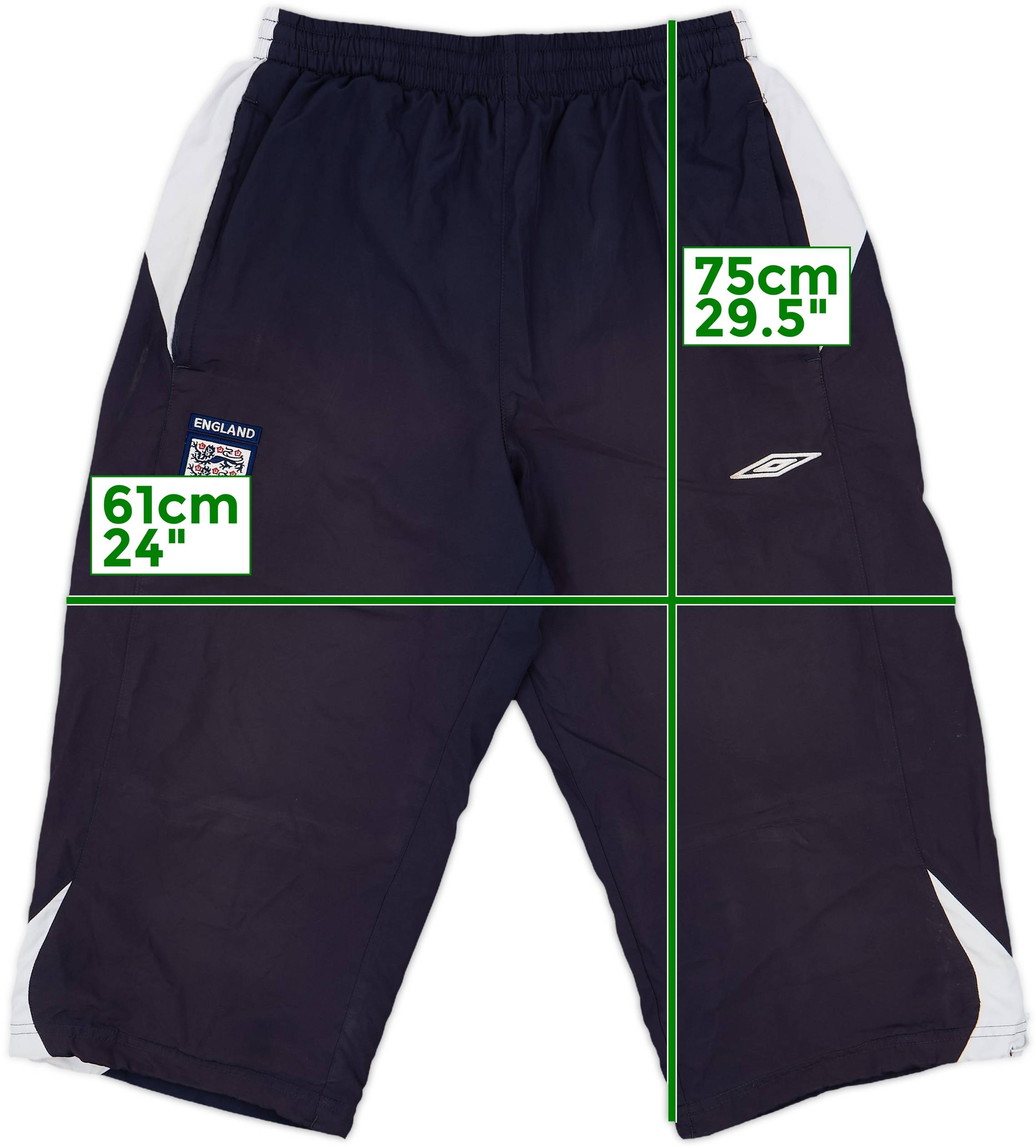 2007-09 England Umbro 3/4 Training Pants - 6/10 - (M)