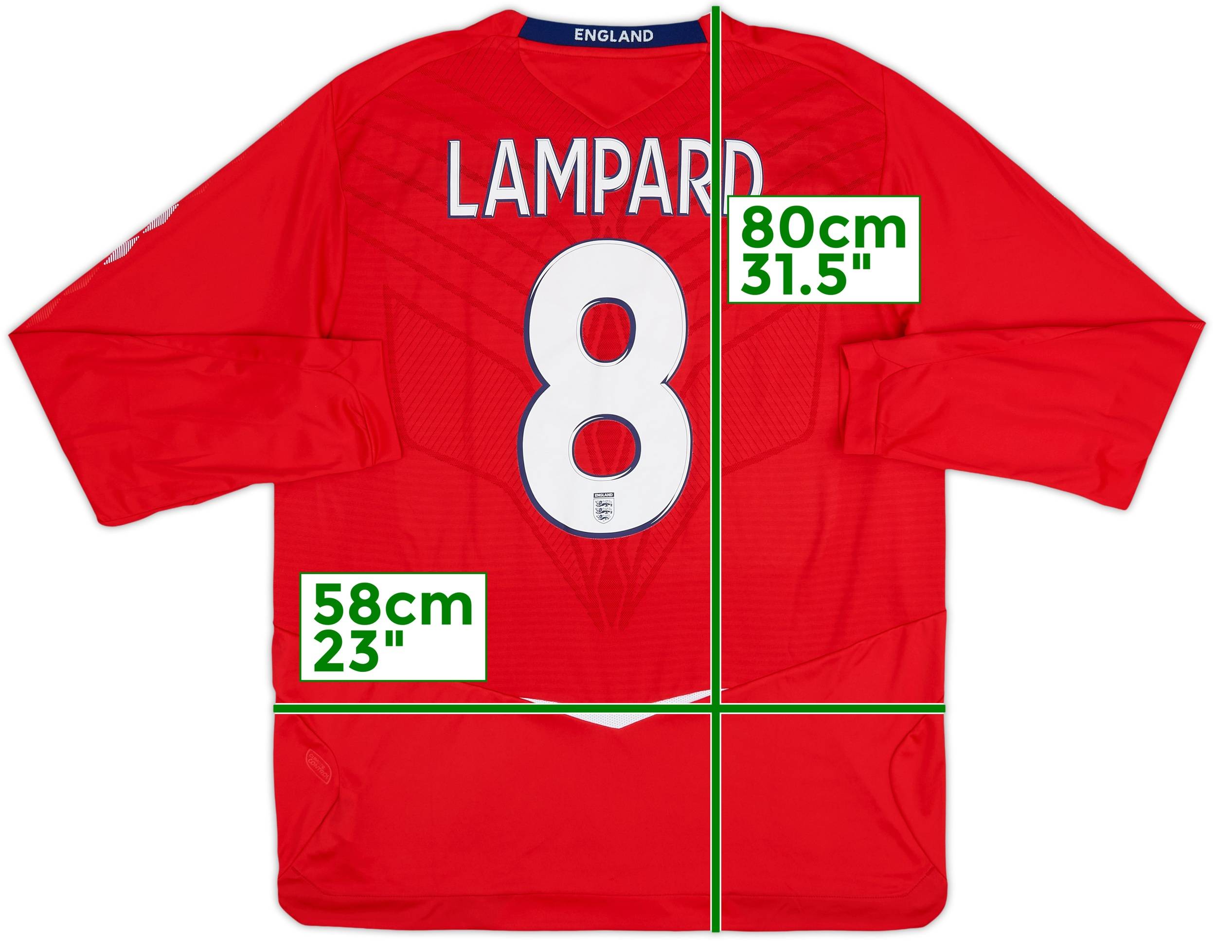 2008-10 England Away L/S Shirt Lampard #8 - 10/10 - (XL)