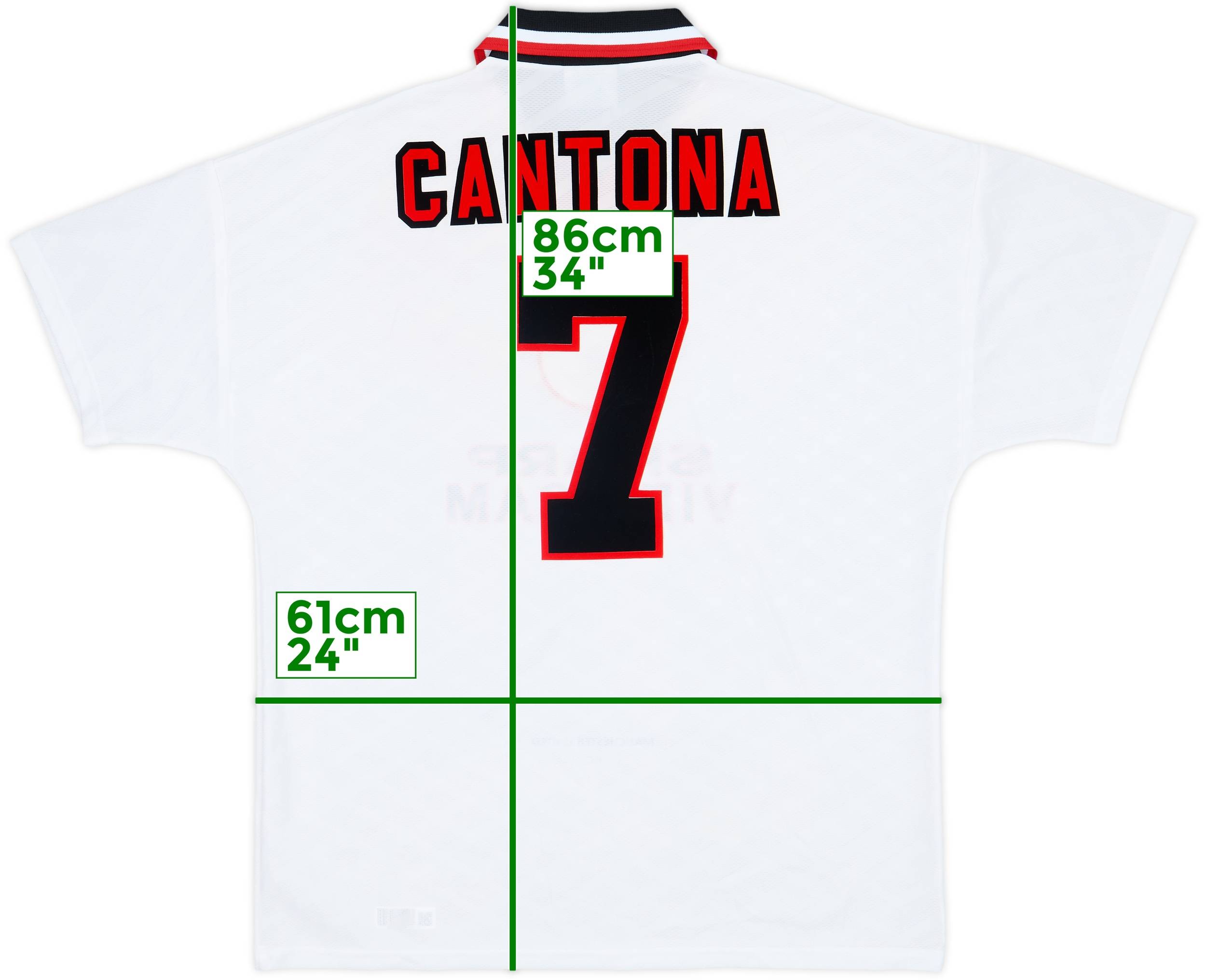 1996-97 Manchester United Away Shirt Cantona #7 - 8/10 - (XL)