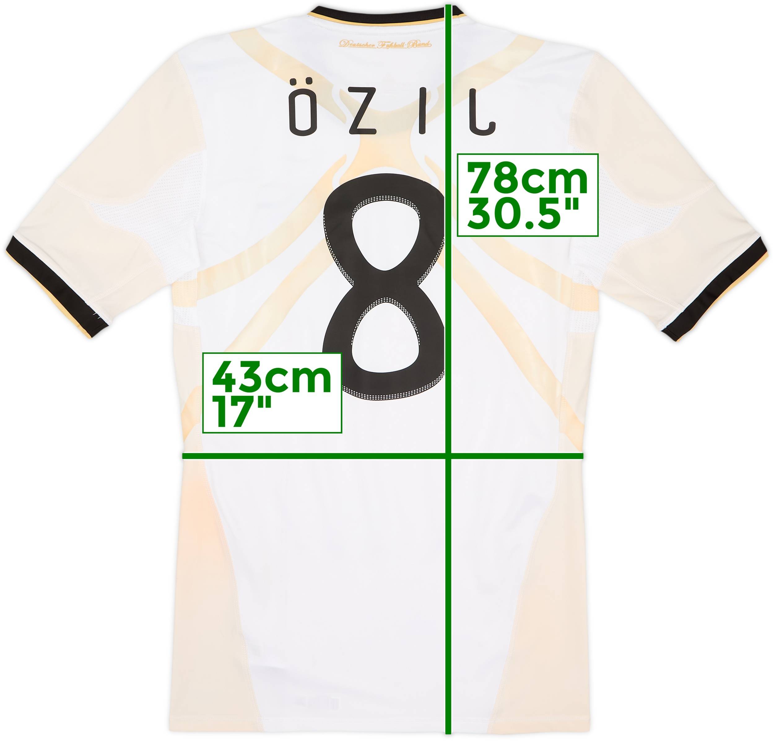 2010-11 Germany Player Issue Techfit Home Shirt Ozil #8 - 8/10 - (L)