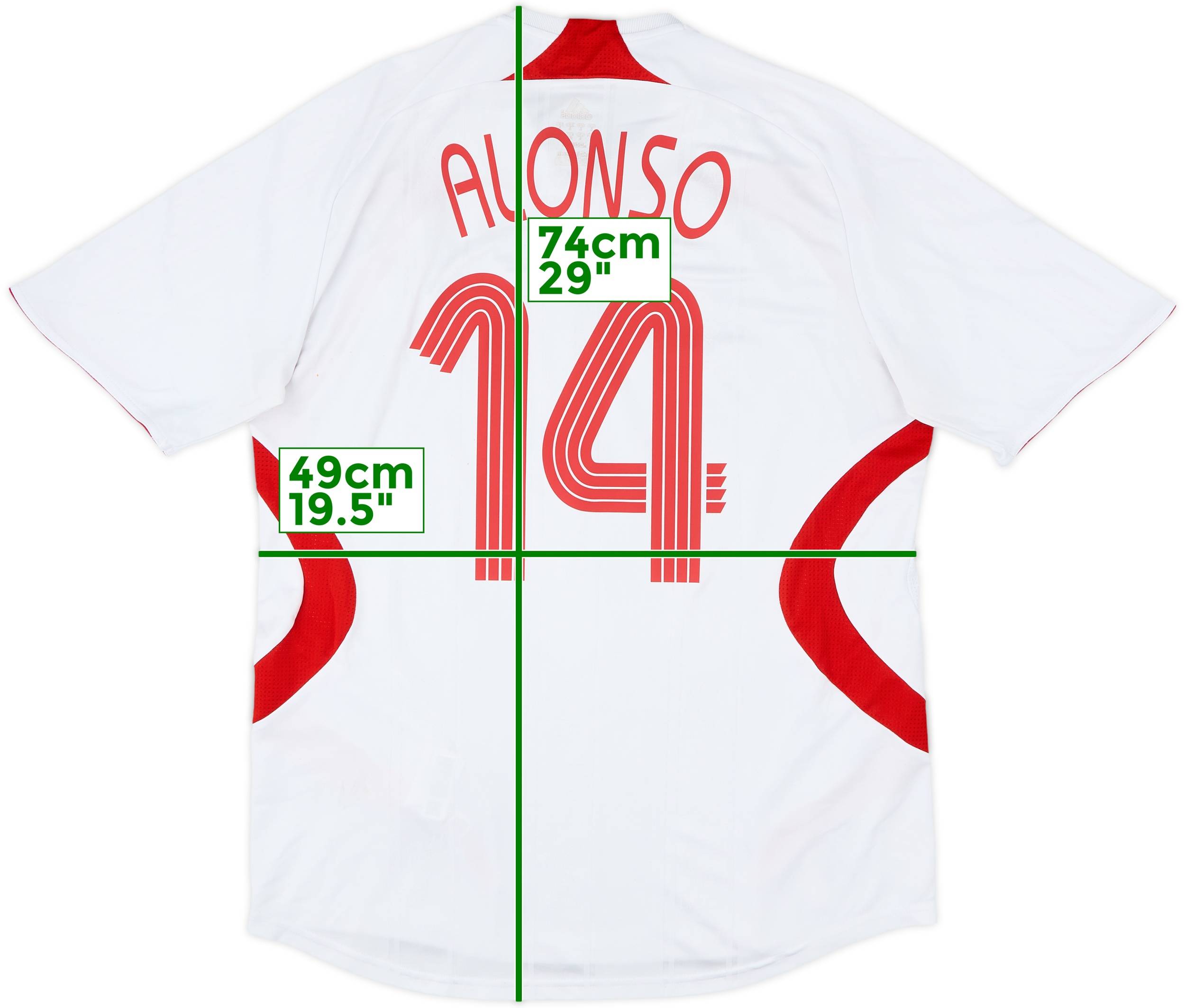 リバプール ALONSO 14 シャツ 2006-08 Liverpool Home Shirt Alonso #14