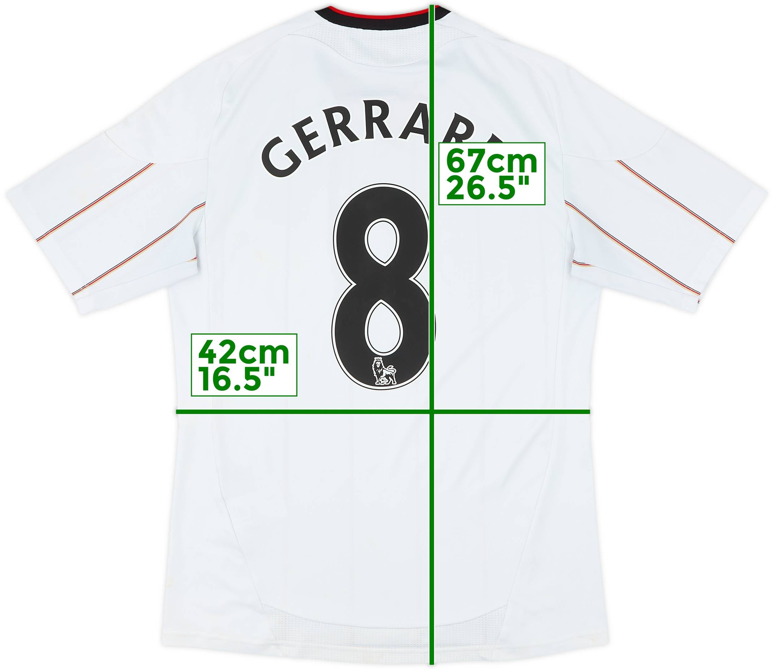 GERRARD アウェイユニホーム 2010-11 Liverpool Away Shirt Gerrard #8 - 6/10 - (S)