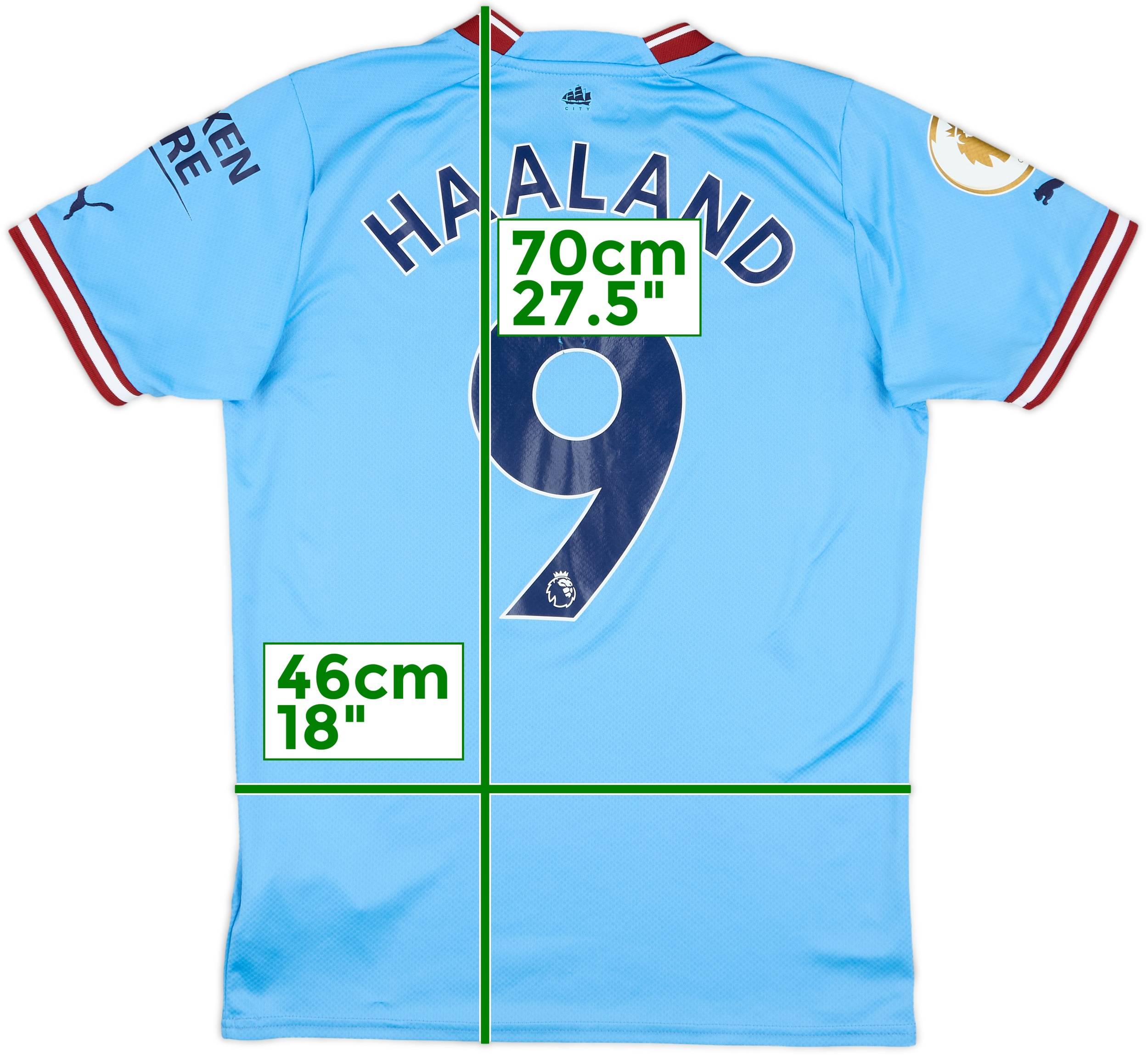 2022-23 Manchester City Home Shirt Haaland #9 - 5/10 - (M)