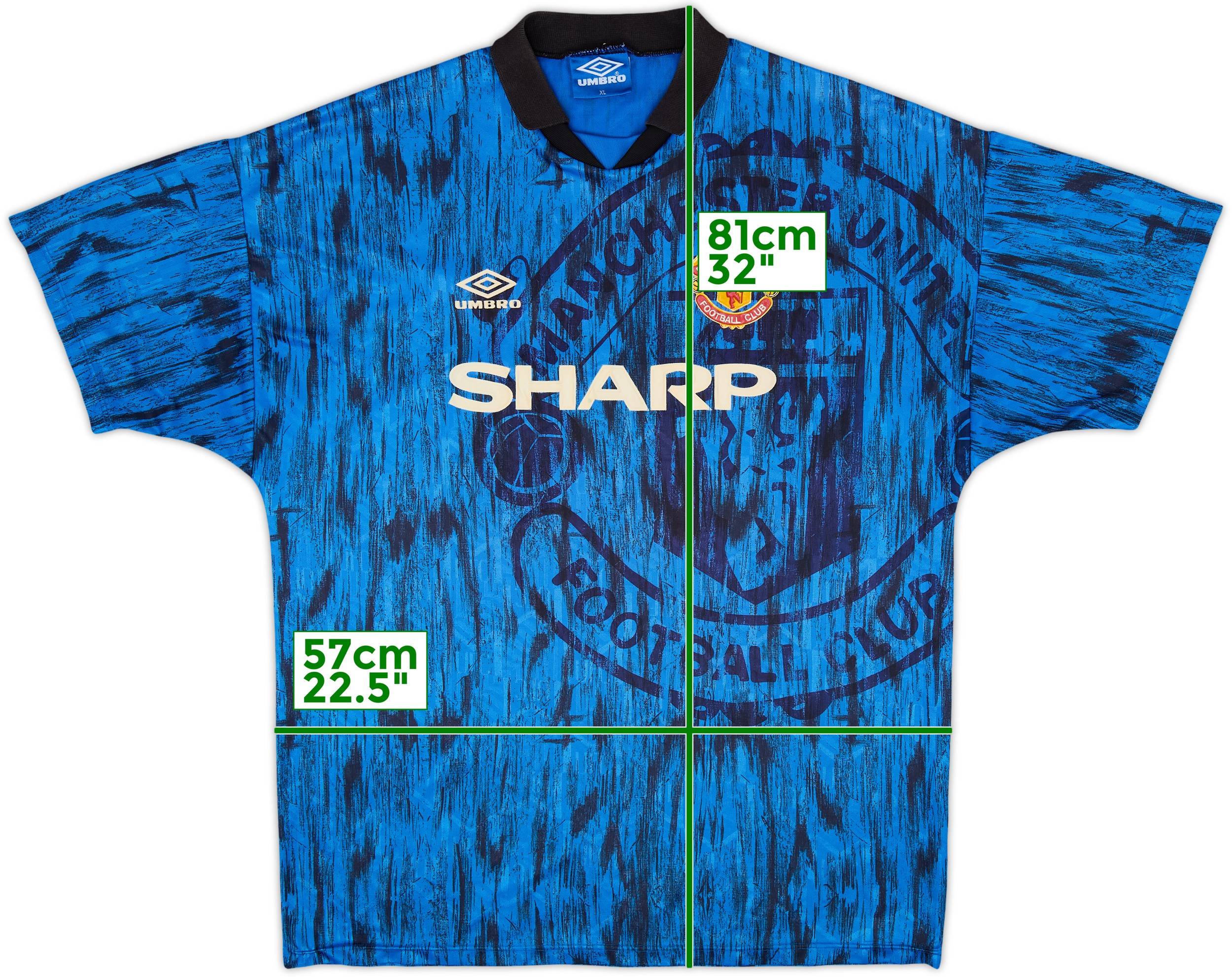 1992-93 Manchester United Away Shirt - 7/10 - (XL)