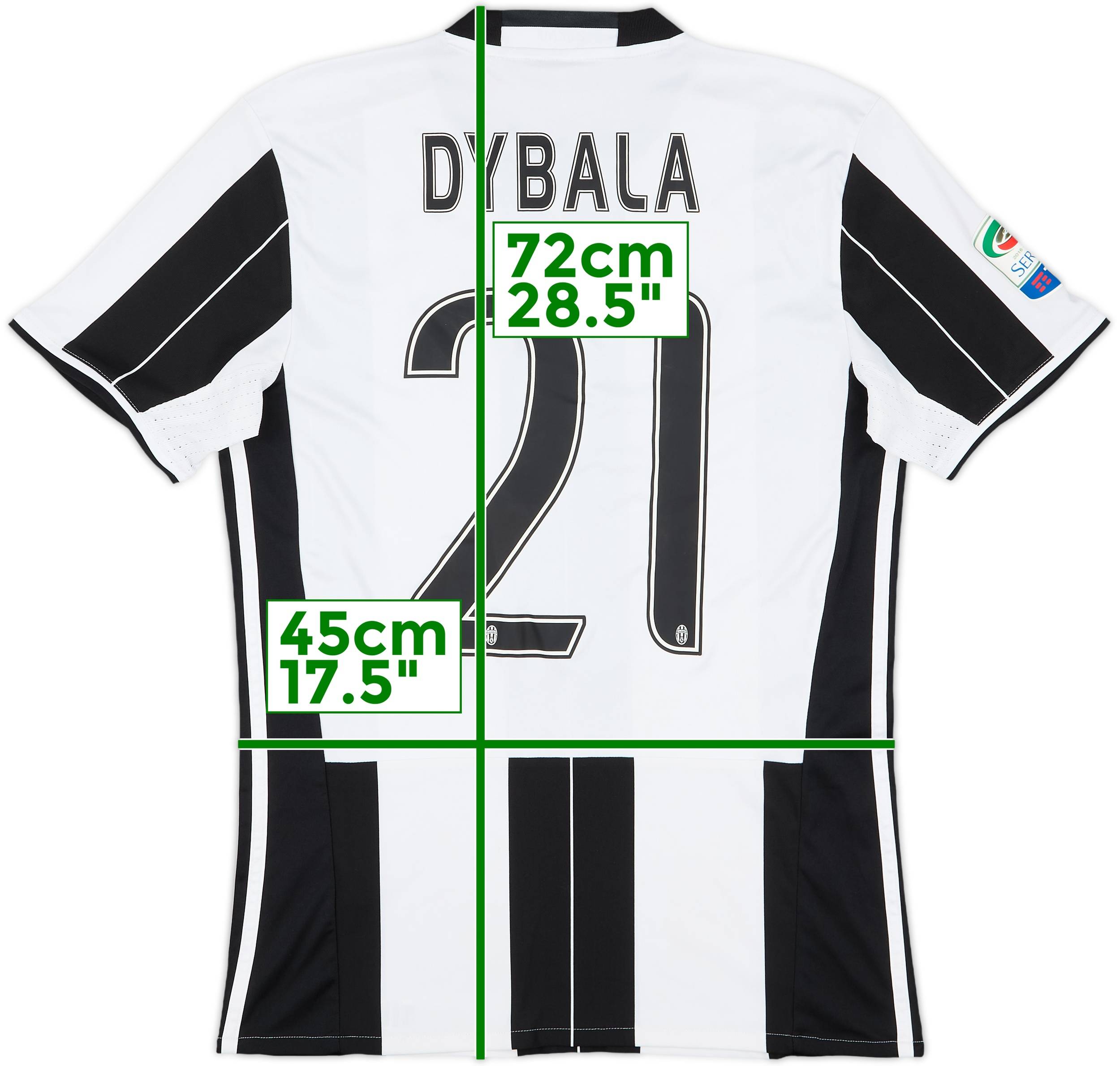ユベントス　ディバラ　Juventus Dybala 10 シャツ Lサイズ 2016-17 Juventus Home Shirt Dybala #21 - 7/10 - (S)