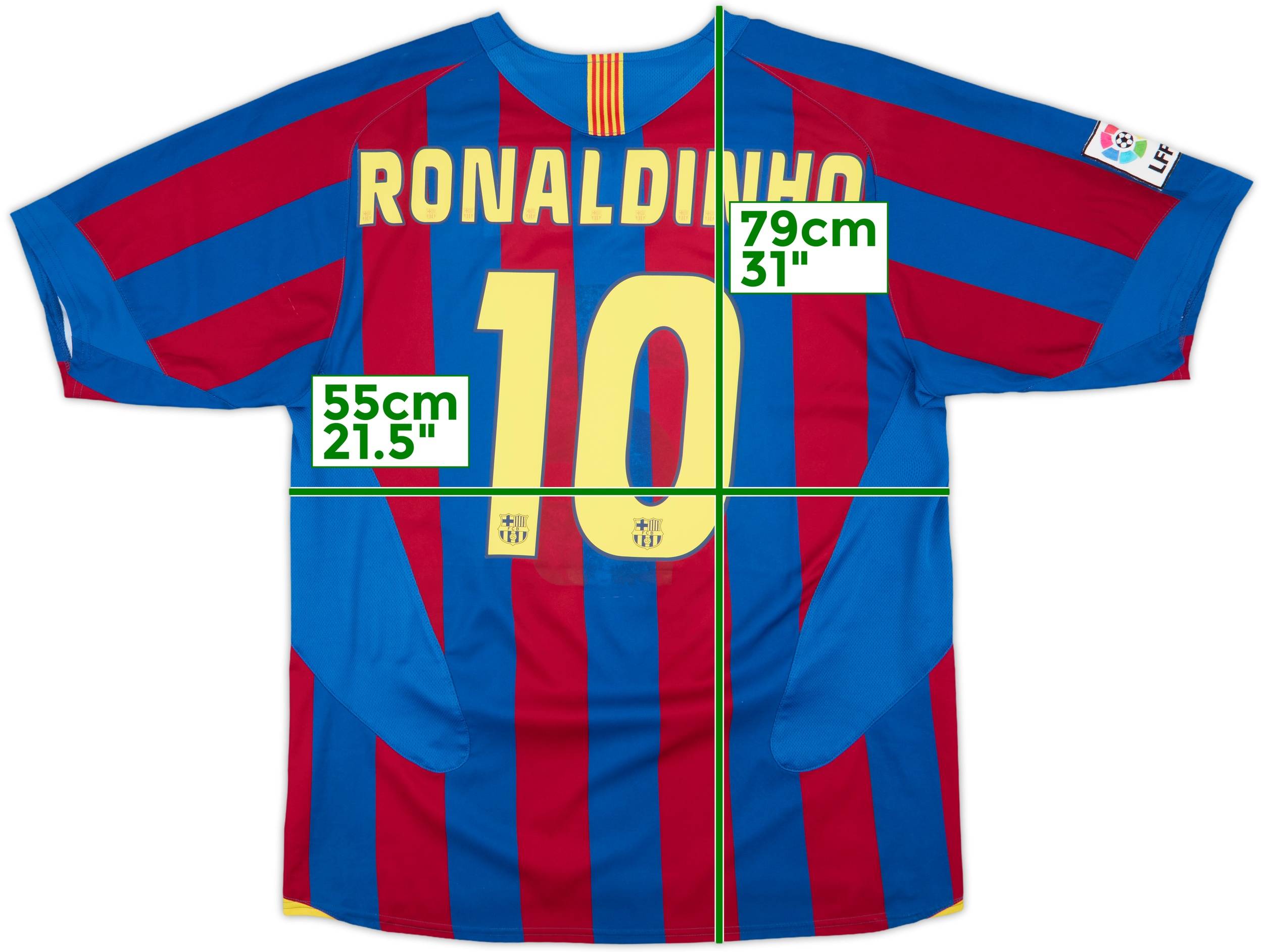 2005-06 Barcelona Home Shirt Ronaldinho #10 - 6/10 - (L)