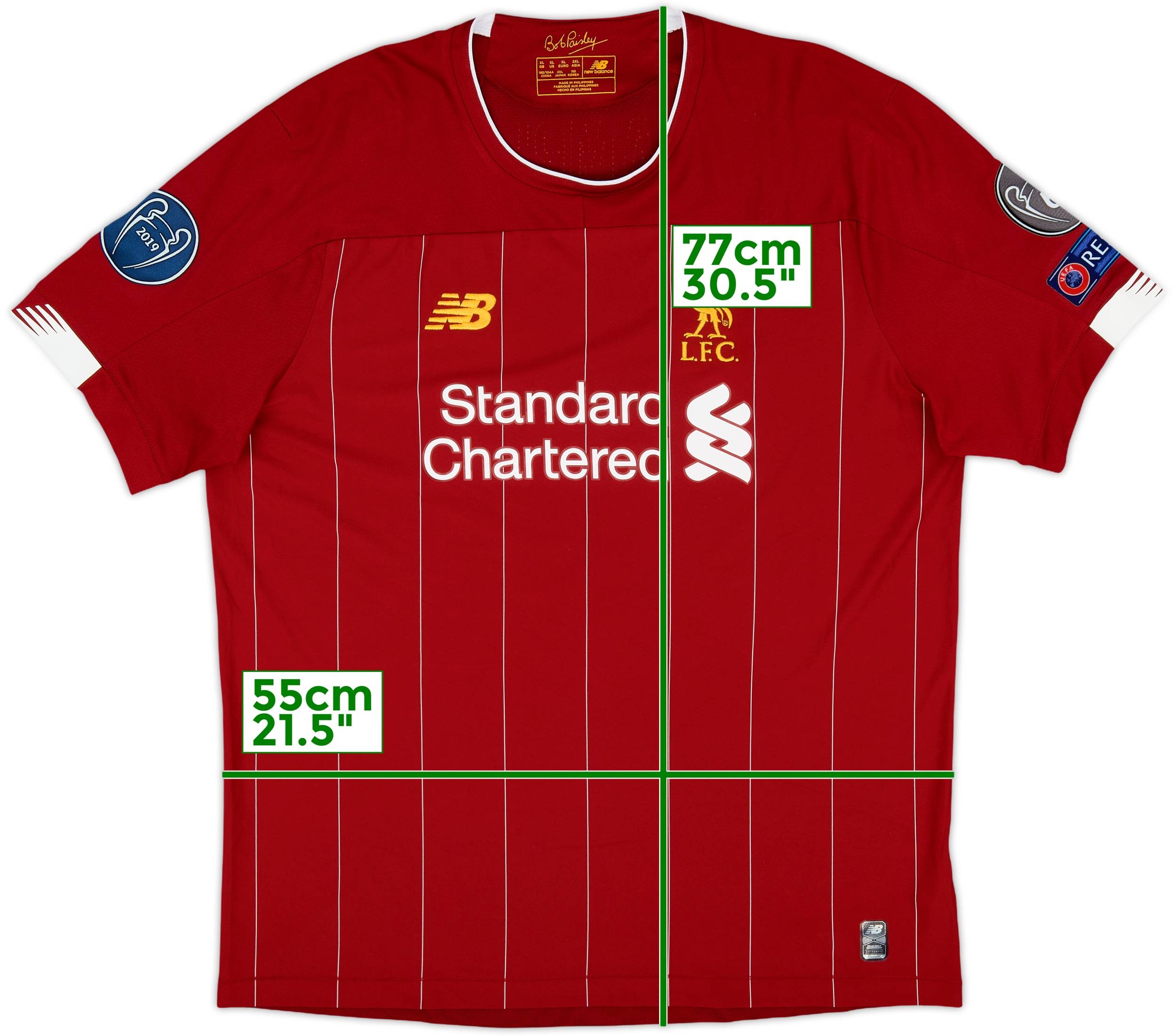 2019-20 Liverpool Home Shirt Champions of Europe #6 9/10 (XL)
